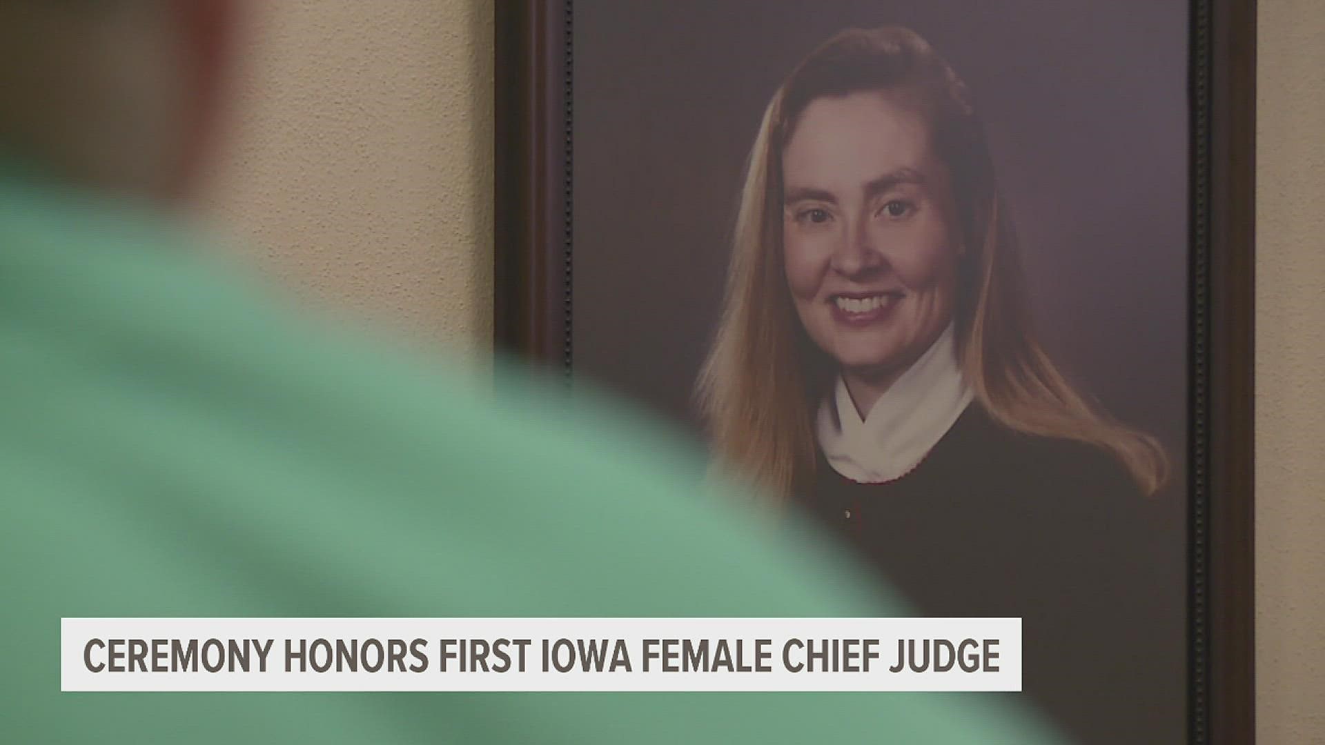 She spent more than 20 years as a judge, seven as chief, in eastern Iowa.