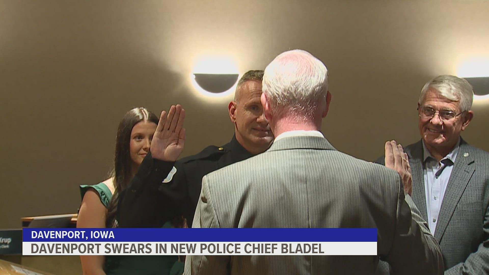 Bladel has served the Davenport Police Department for 27 years in various roles and has worked as the Assistant Chief of Police since 2016.