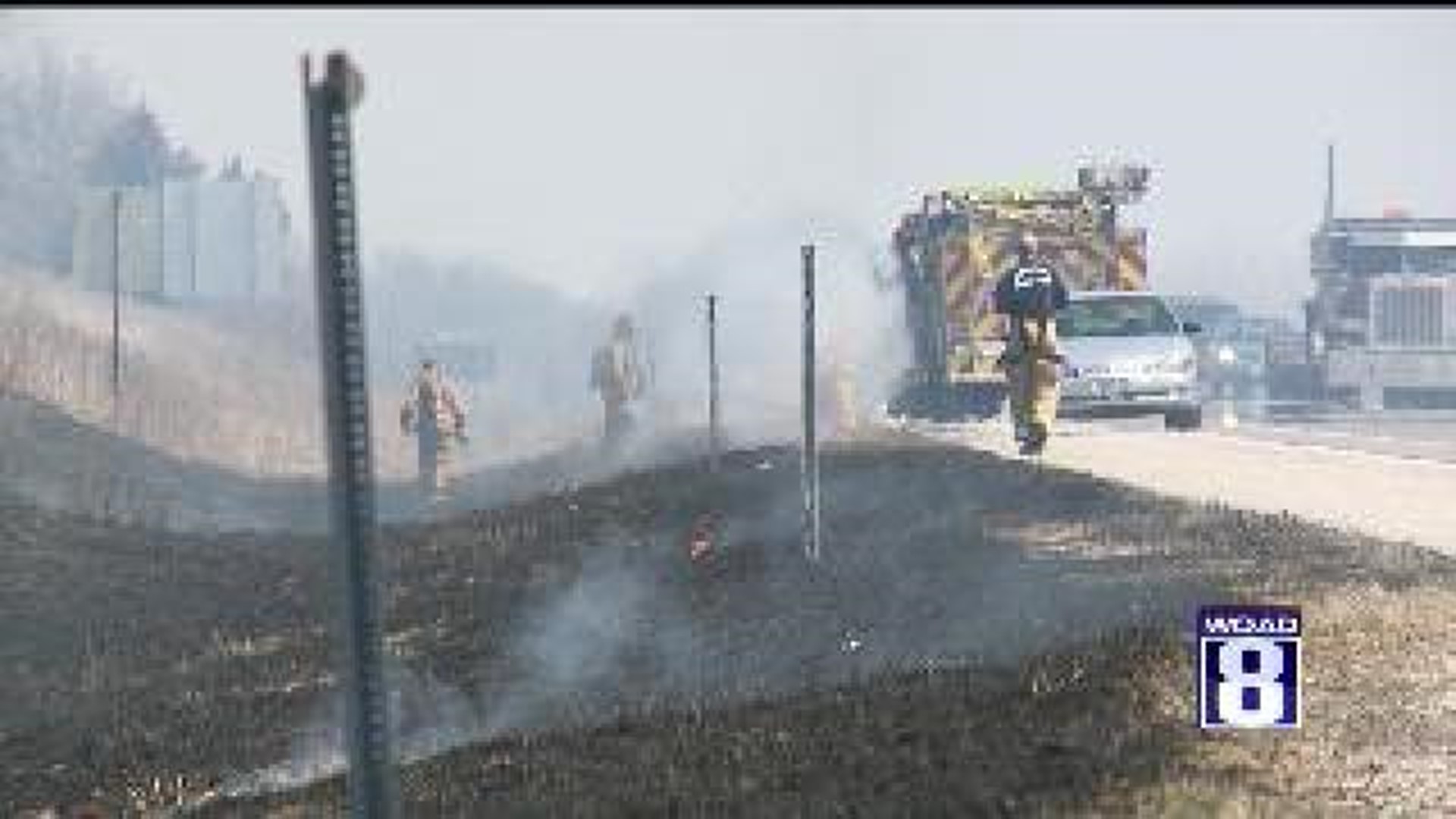 Brush Fire on I-80
