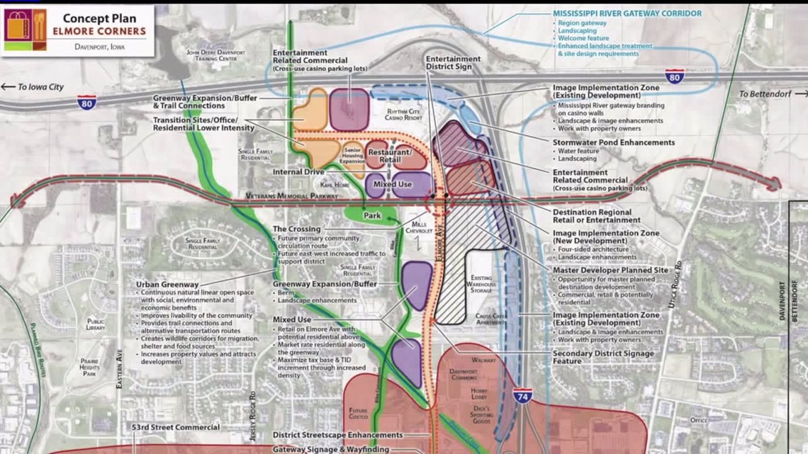 Davenport’s vision for economic development on two different sites