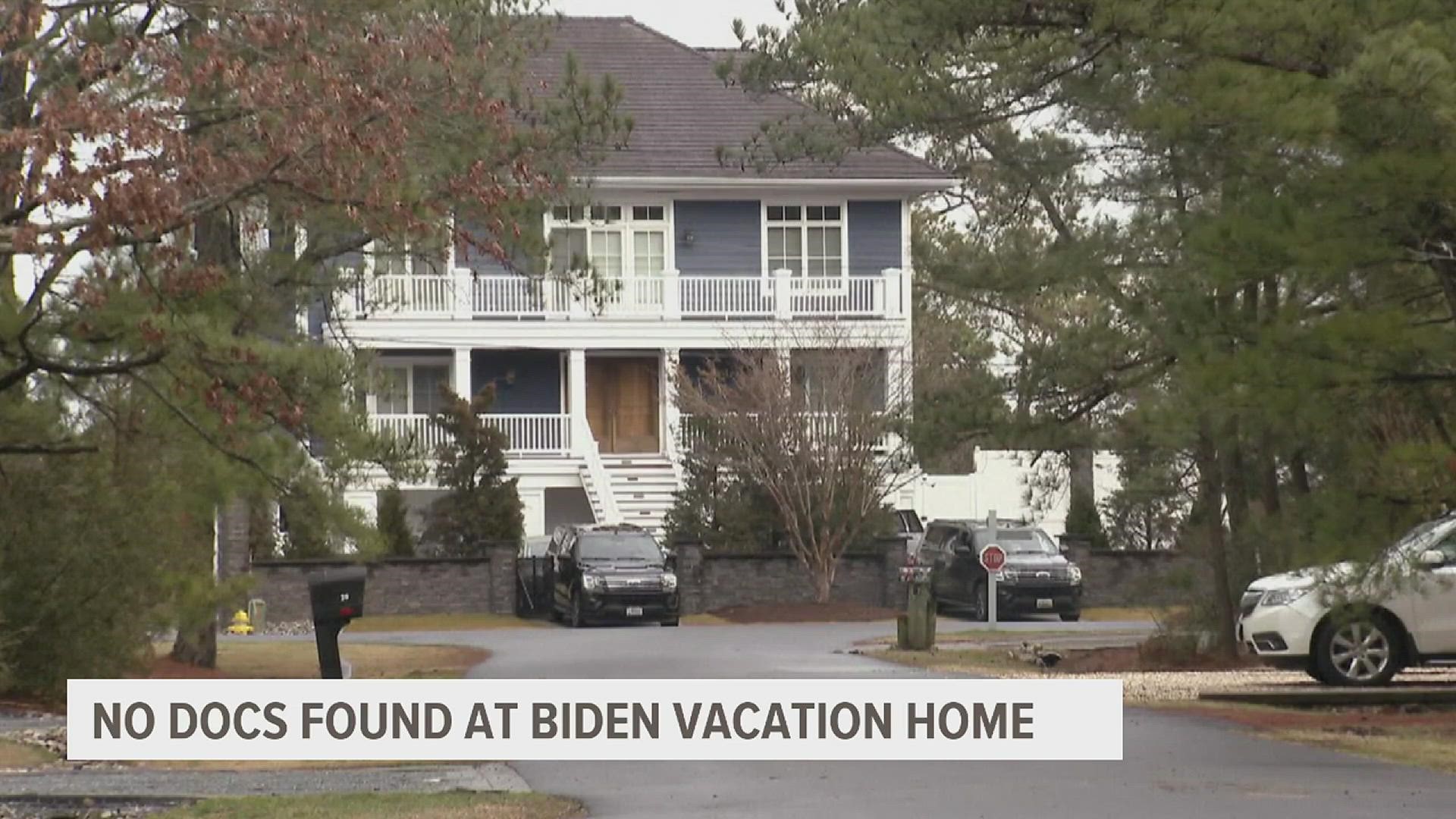 The search comes after Biden's Wilmington, Delaware home was searched by the FBI earlier this year.