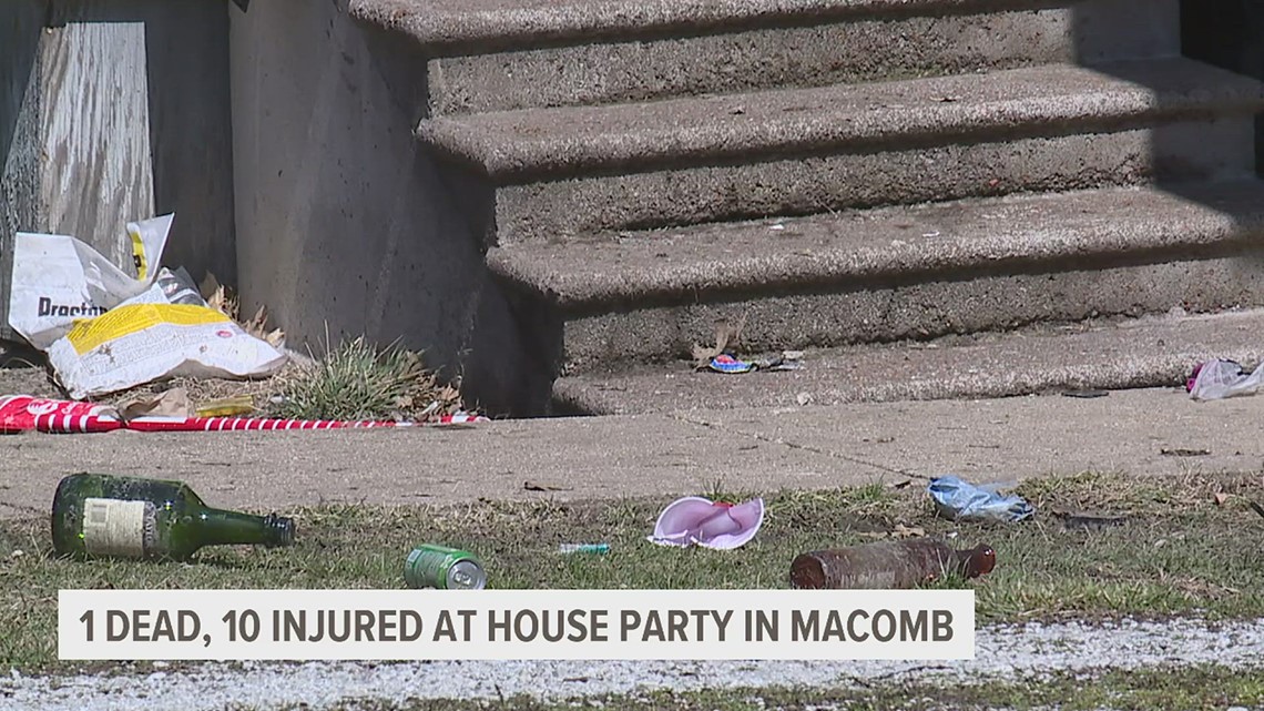Police say a fight at a Macomb house party turned into a shooting