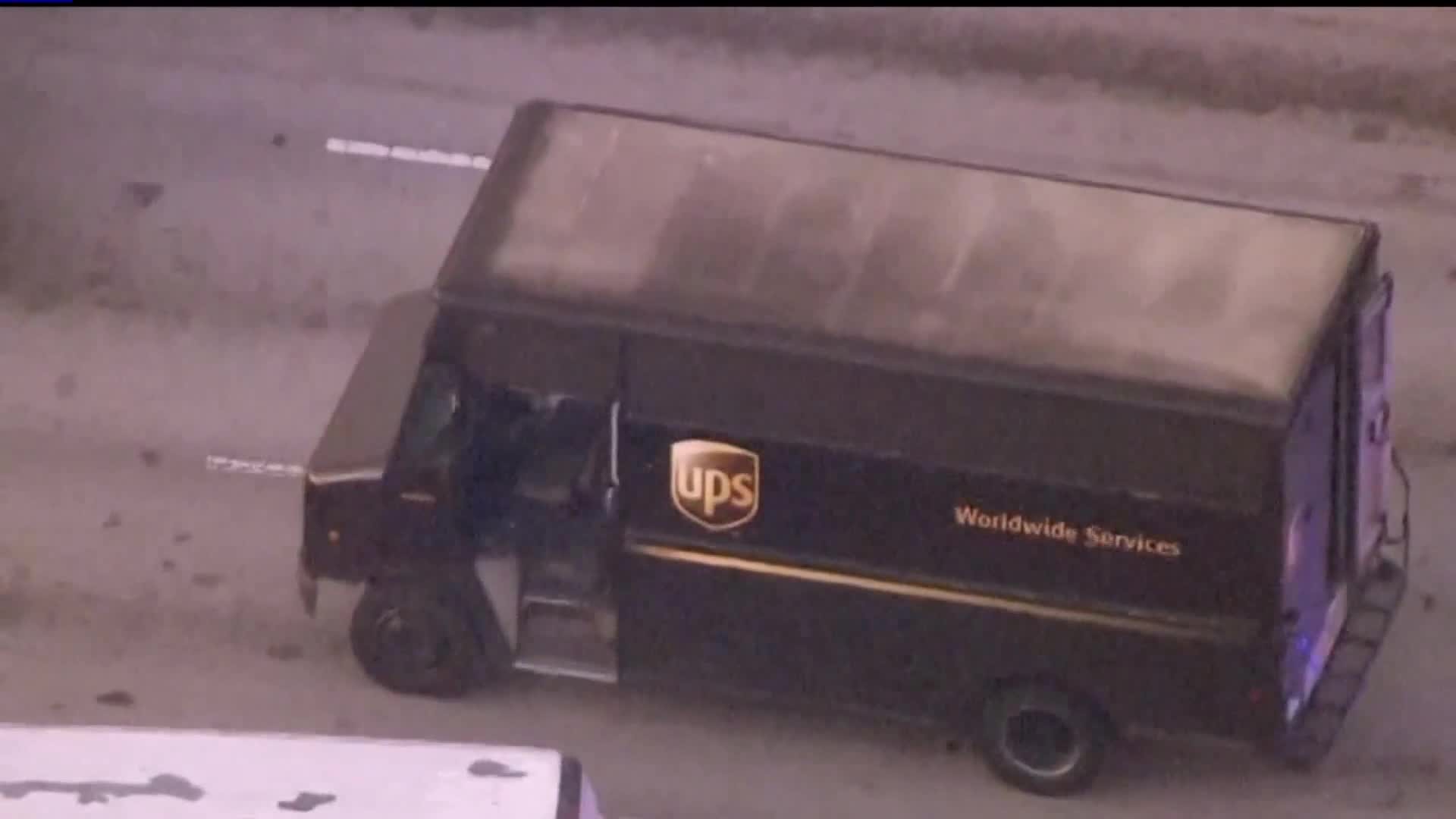 Chase with stolen UPS truck ends with shootout, 4 dead