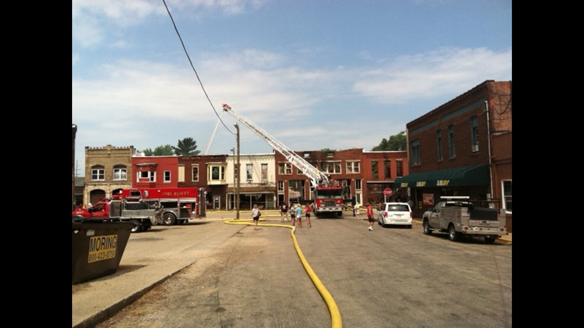 Fire destroys eight buildings in downtown Prophetstown