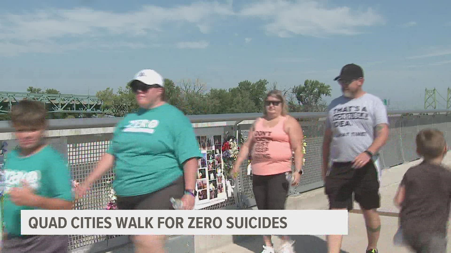 Quad Cities Initiative hosts 'Walk For Zero Suicide' event to spread awareness of suicide cases around the Quad Cities area.