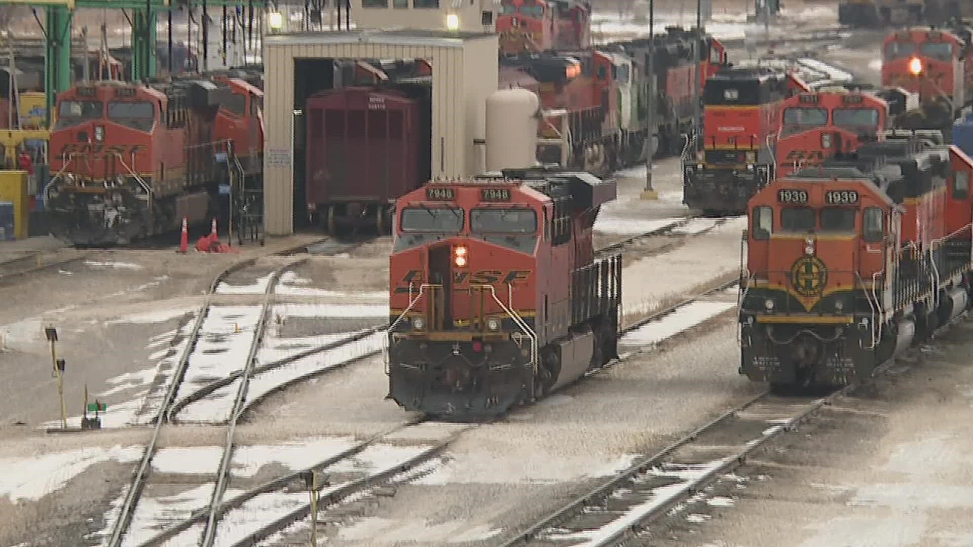 A federal judge sided with the Burlington Northern Santa Fe Railway saying that a strike of 17,000 union workers would "exacerbate our current supply chain crisis."