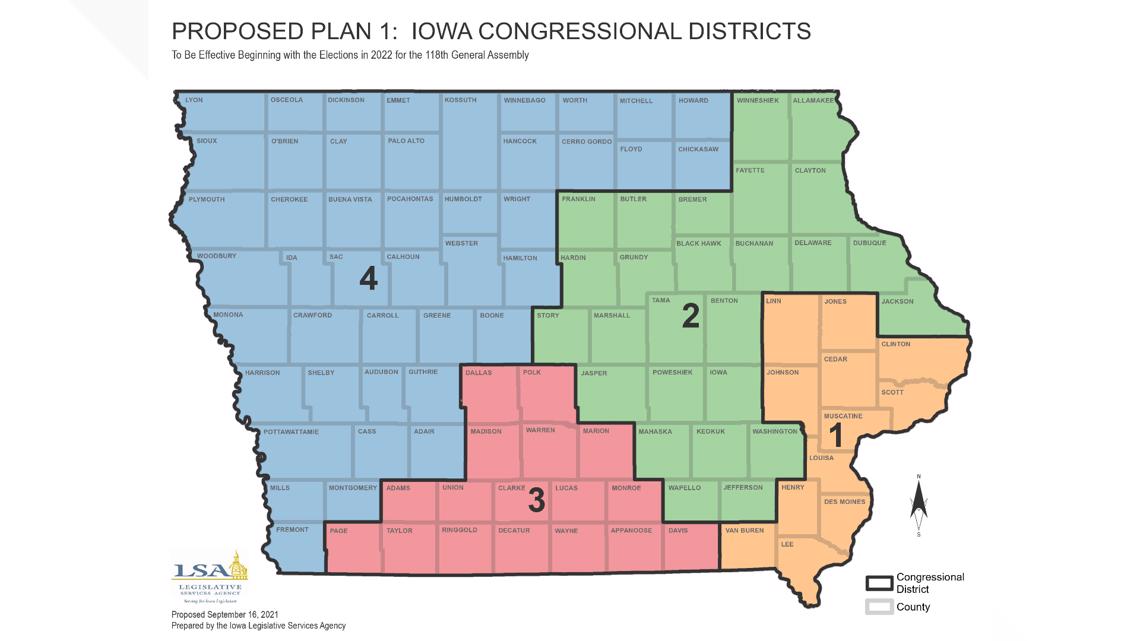 First proposed Iowa redistricting maps released