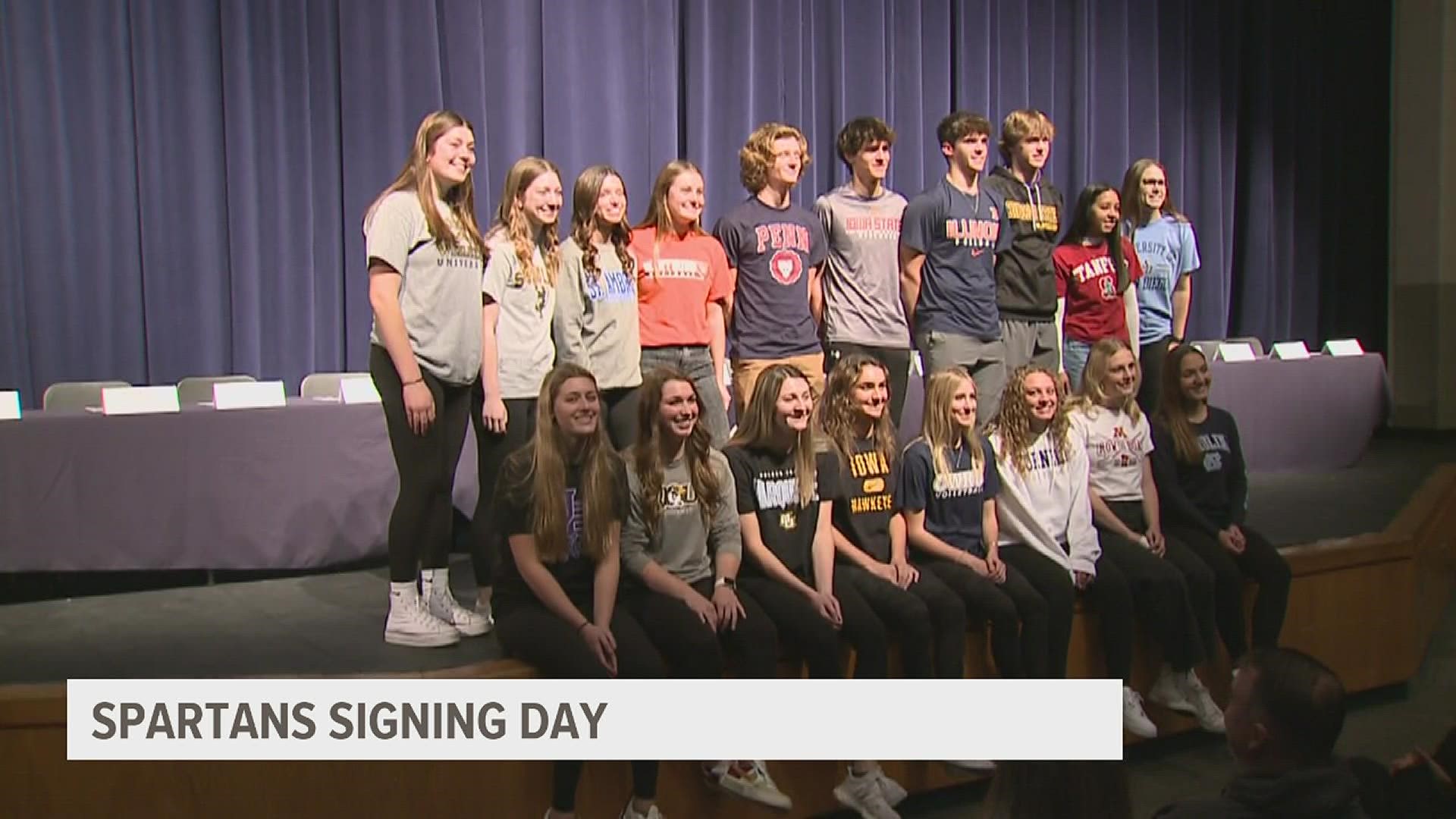 The student-athletes will be pursuing sports like volleyball and golf and will be heading to schools such as the University of Minnesota and the University of San Di