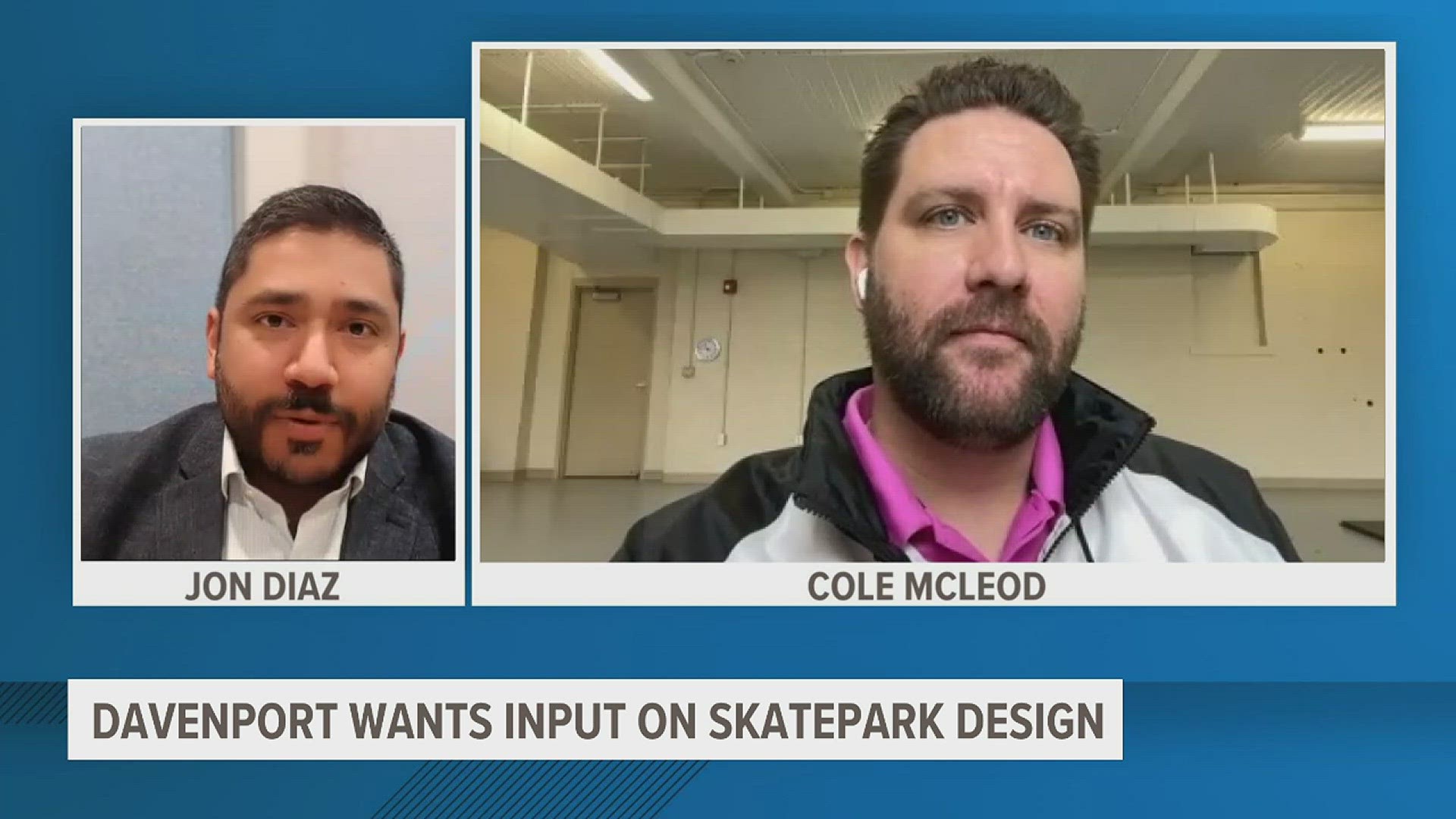 News 8's Jon Diaz speaks with Davenport's Recreation Supervisor Cole McLeod to talk about the new skatepark design.