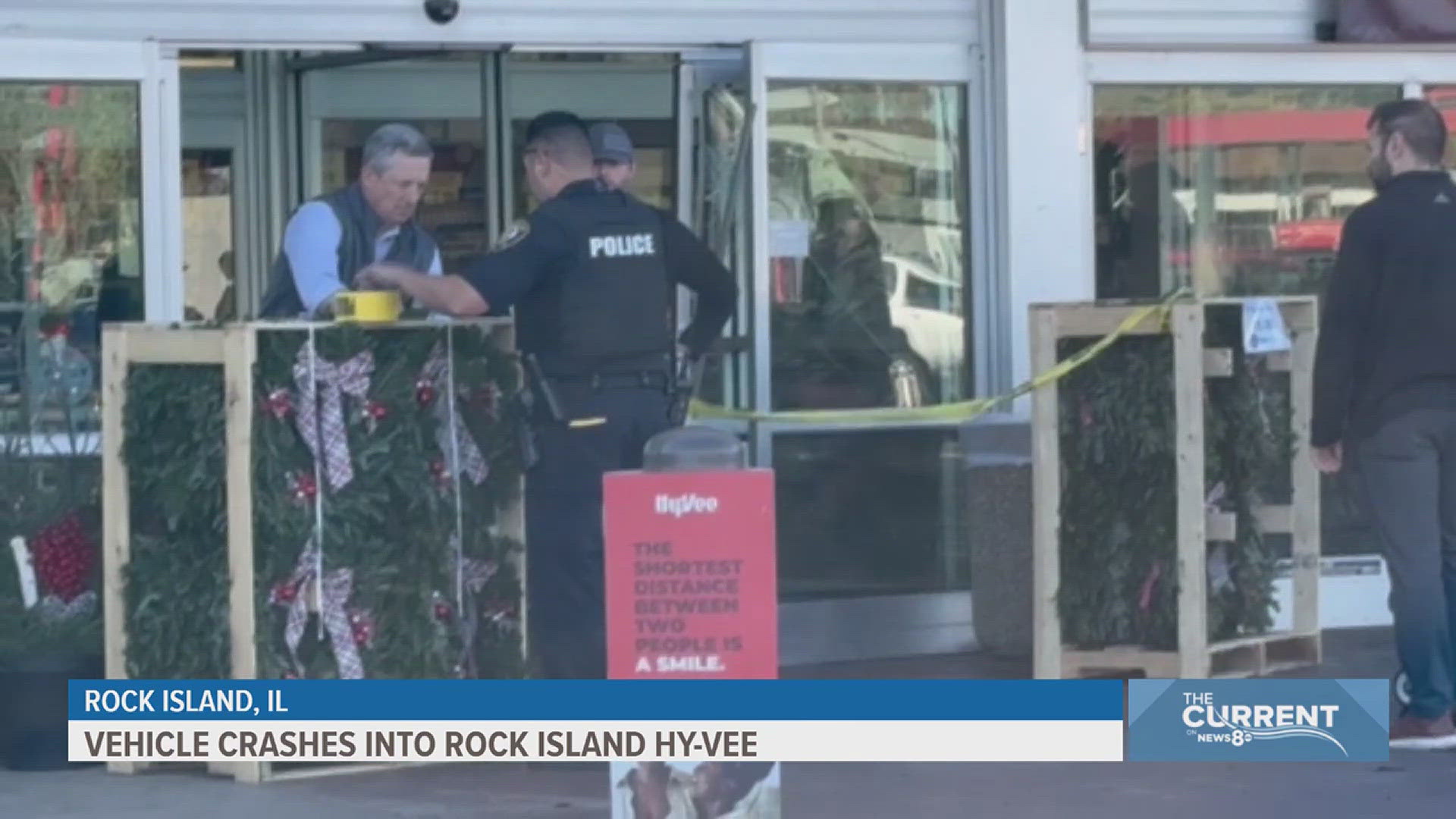 Vehicle crashes into Rock Island HyVee, no injuries reported