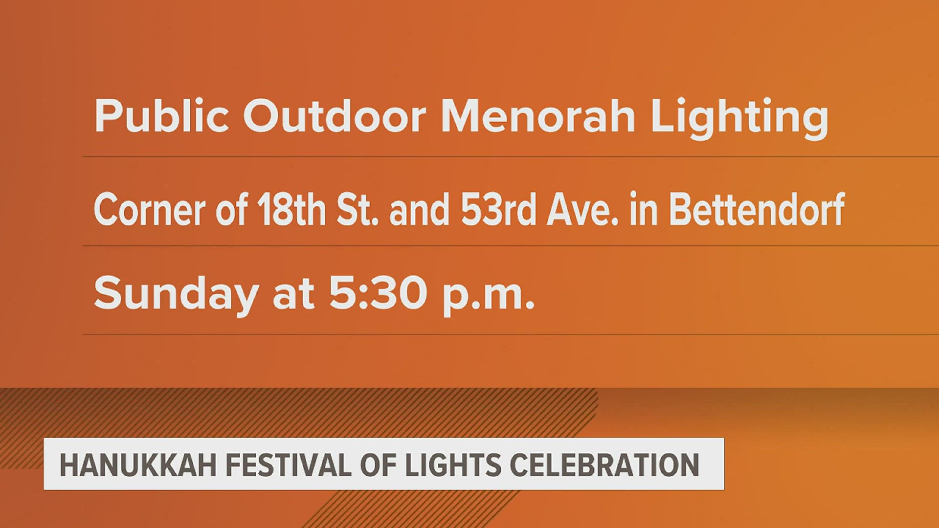 The public is welcome to attend the ceremony at the corner of 18th Street and 53rd Avenue in Bettendorf on Sunday.