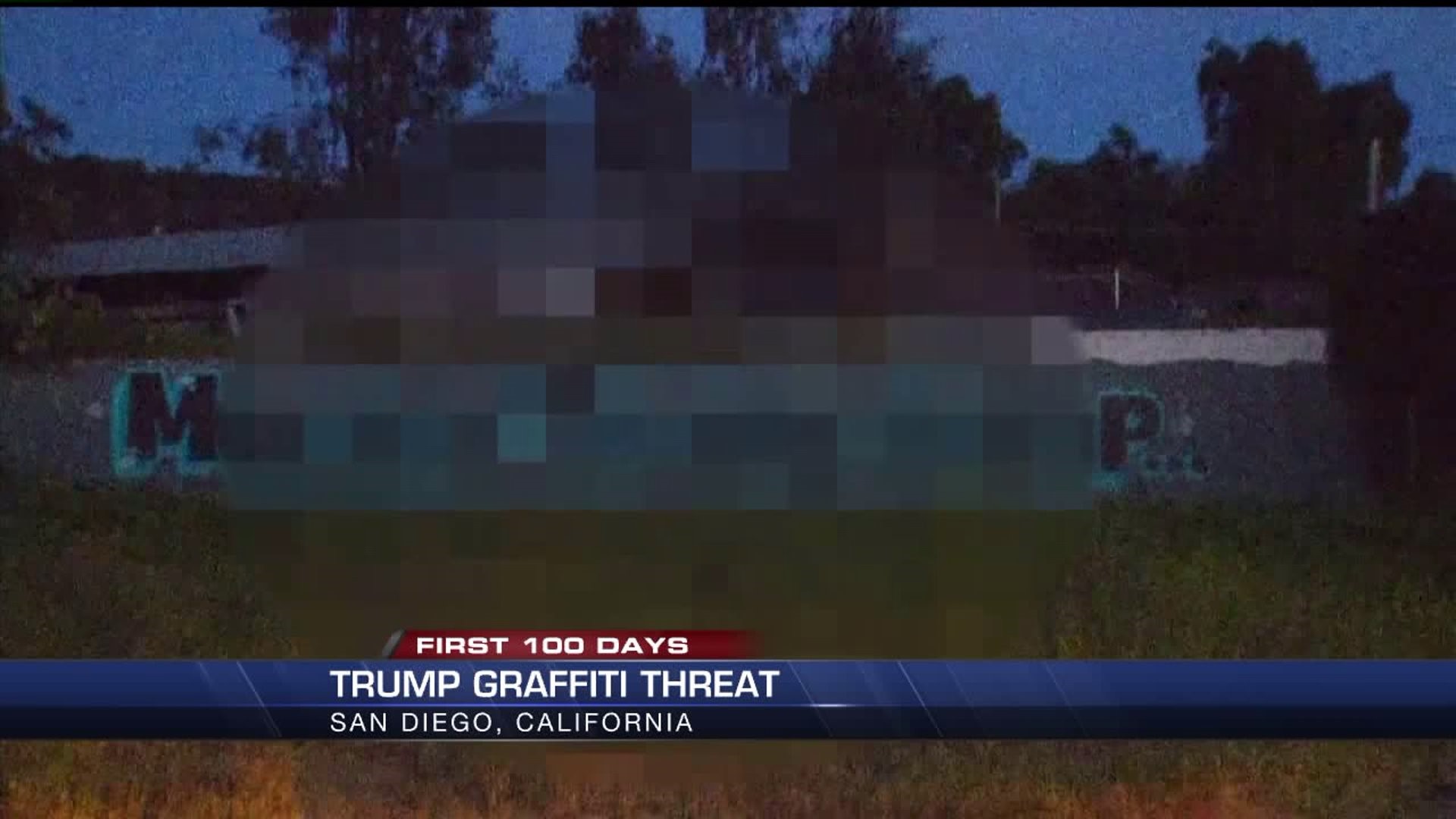 Trump graffiti threat