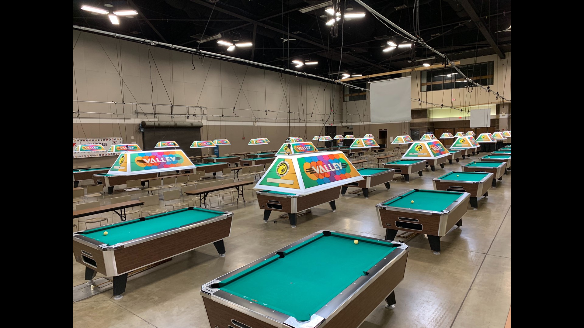 River Center transformed into Pool Hall for regional tournament