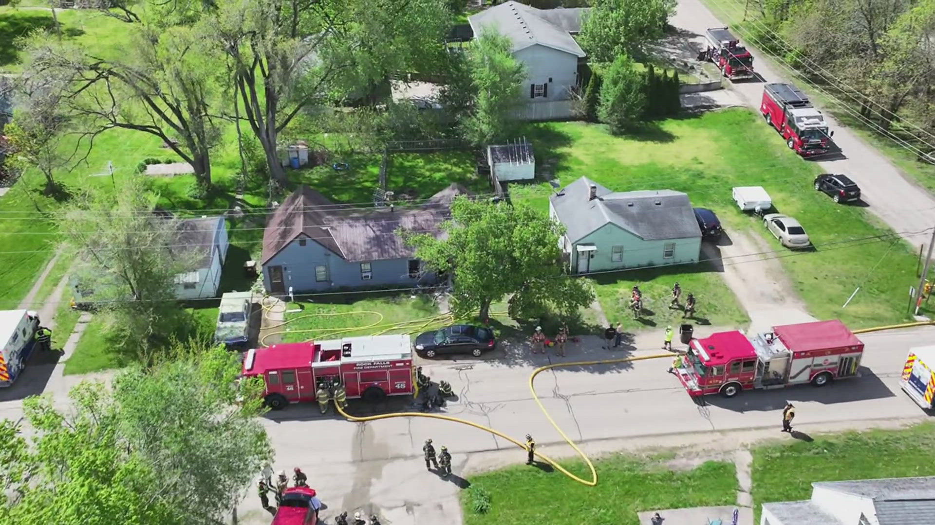 The health department donated a house for firefighters to practice saving victims in smoky conditions. The training was derailed by a real fire across town.