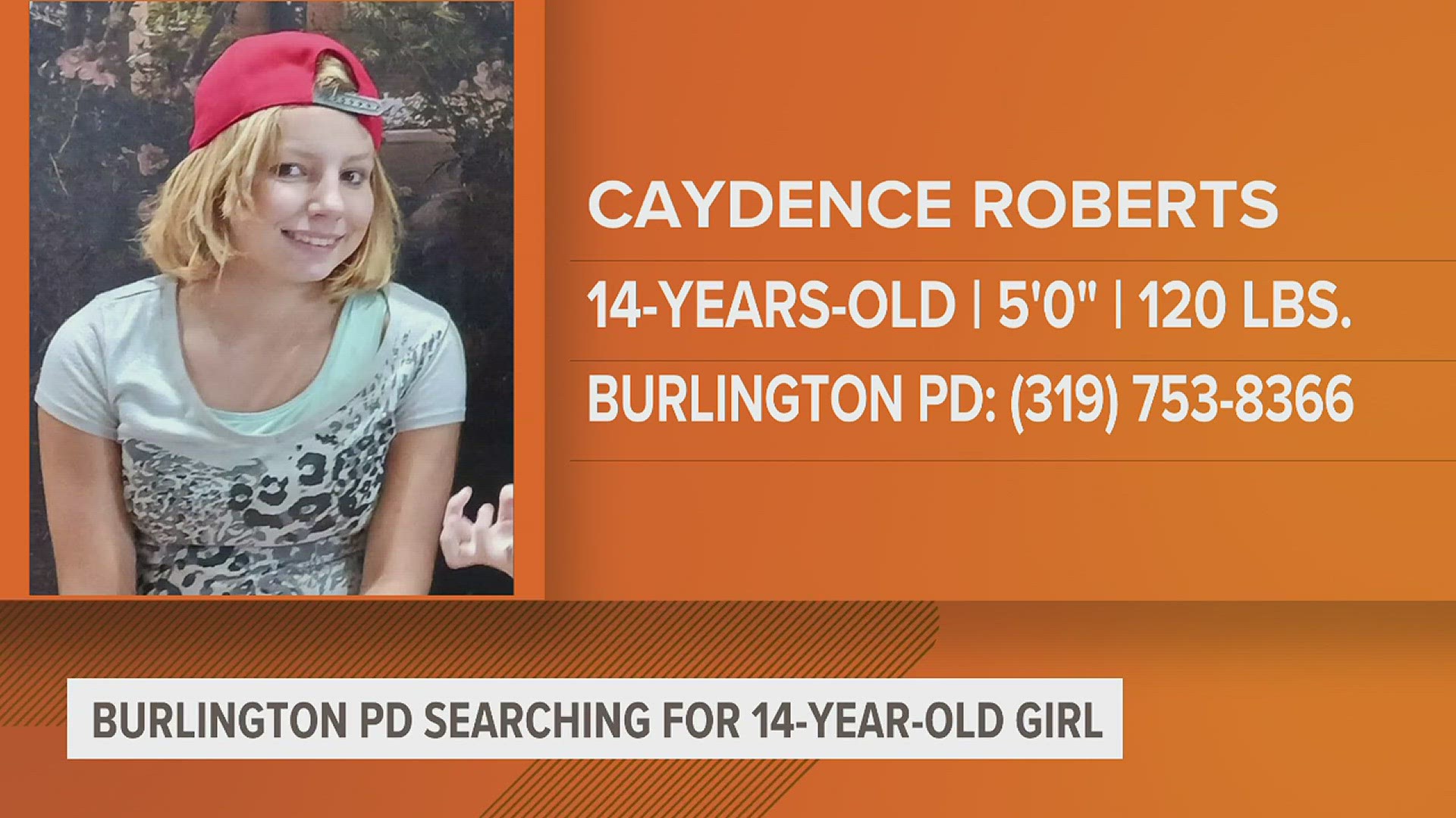 14 Year Old Girl Missing From Burlington Police Investigating Disappearance 