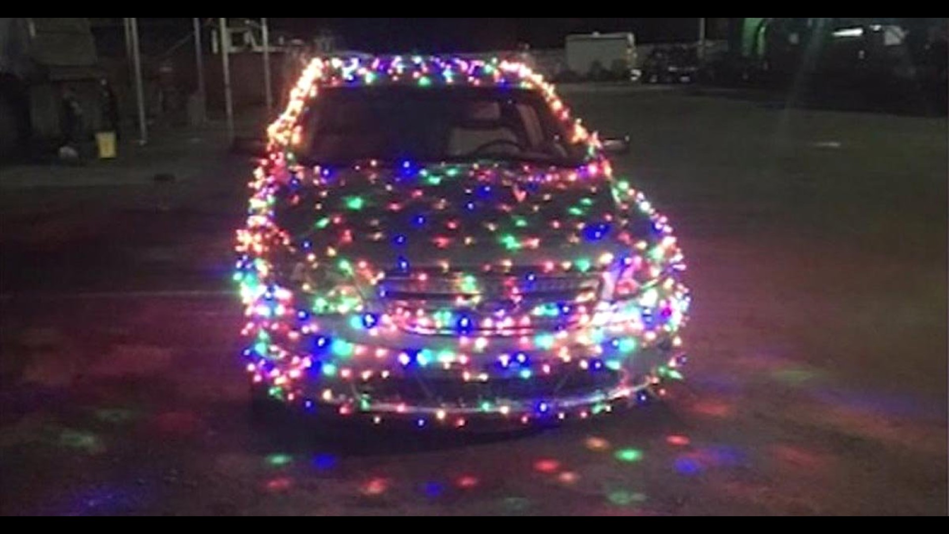 Man gets ticket for putting Christmas lights on car