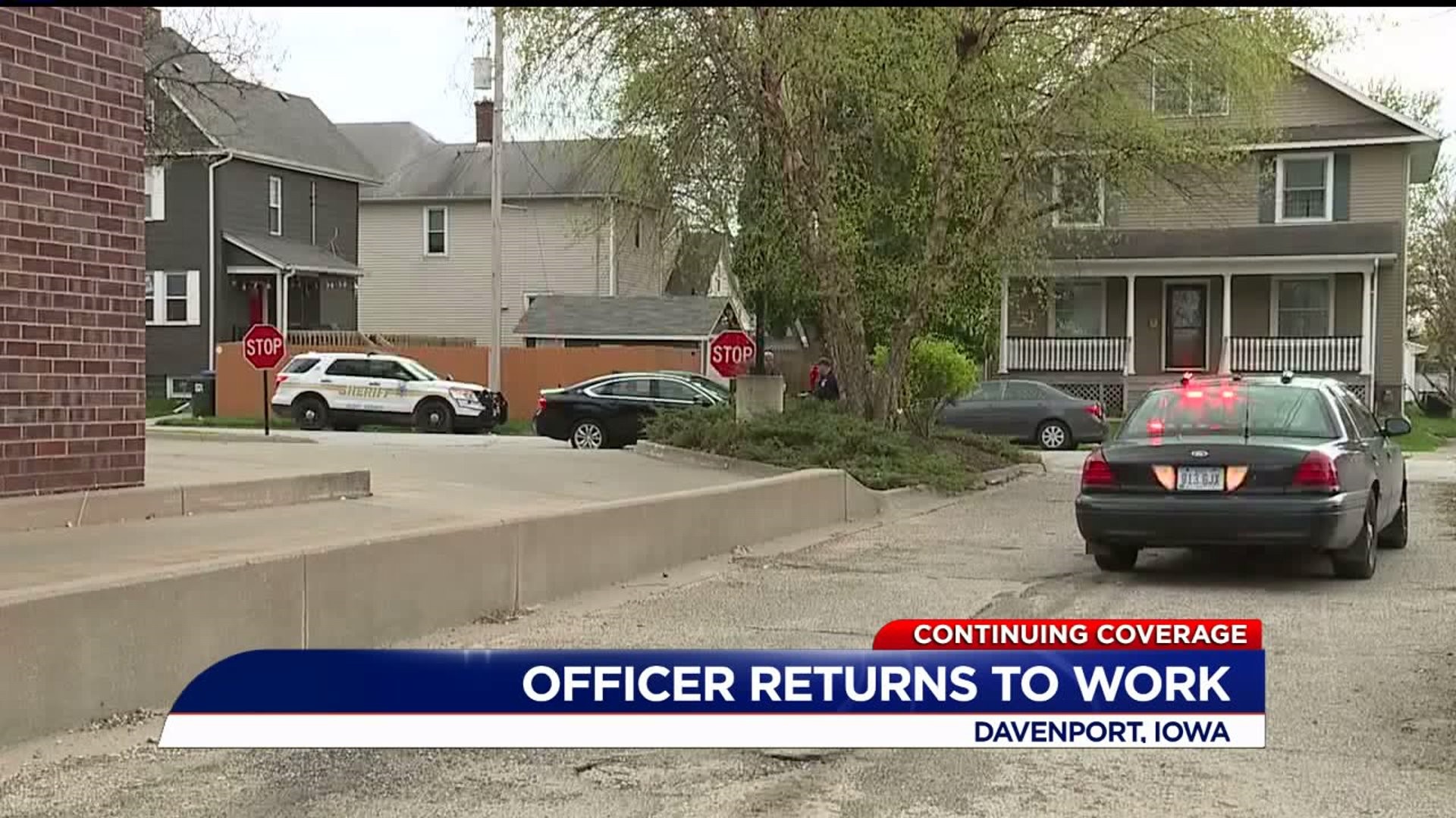Davenport officer injured in shooting is back at work on a limited basis