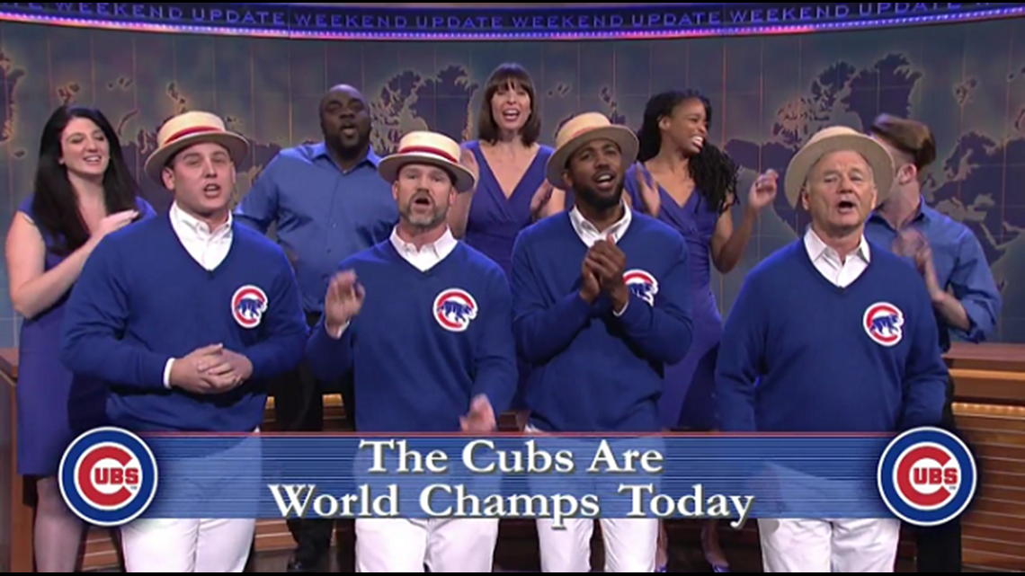 Bill Murray Joins the Chicago Cubs to Sing 'Go Cubs Go' on 'SNL