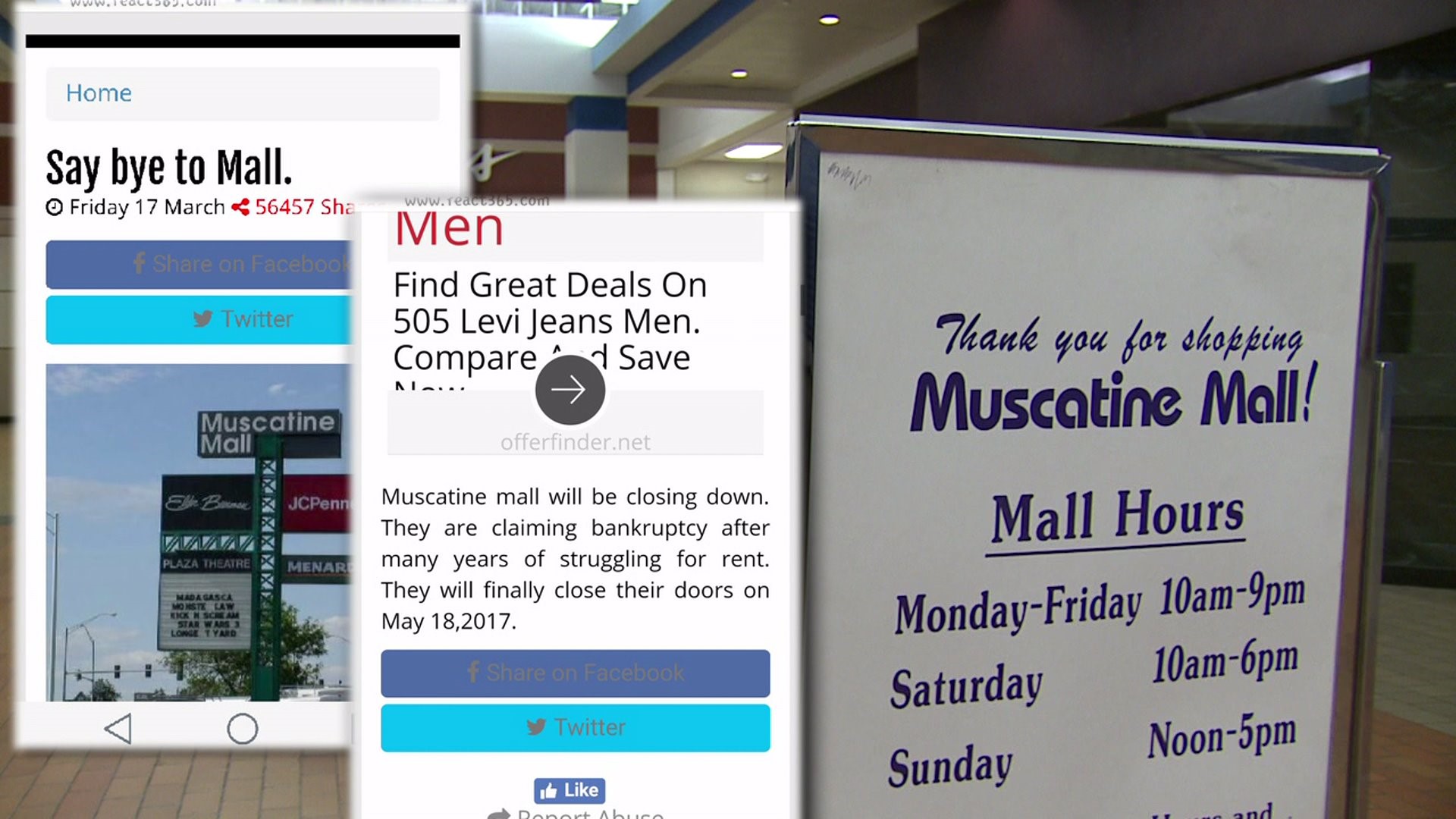 Muscatine Mall falls victim to fake news