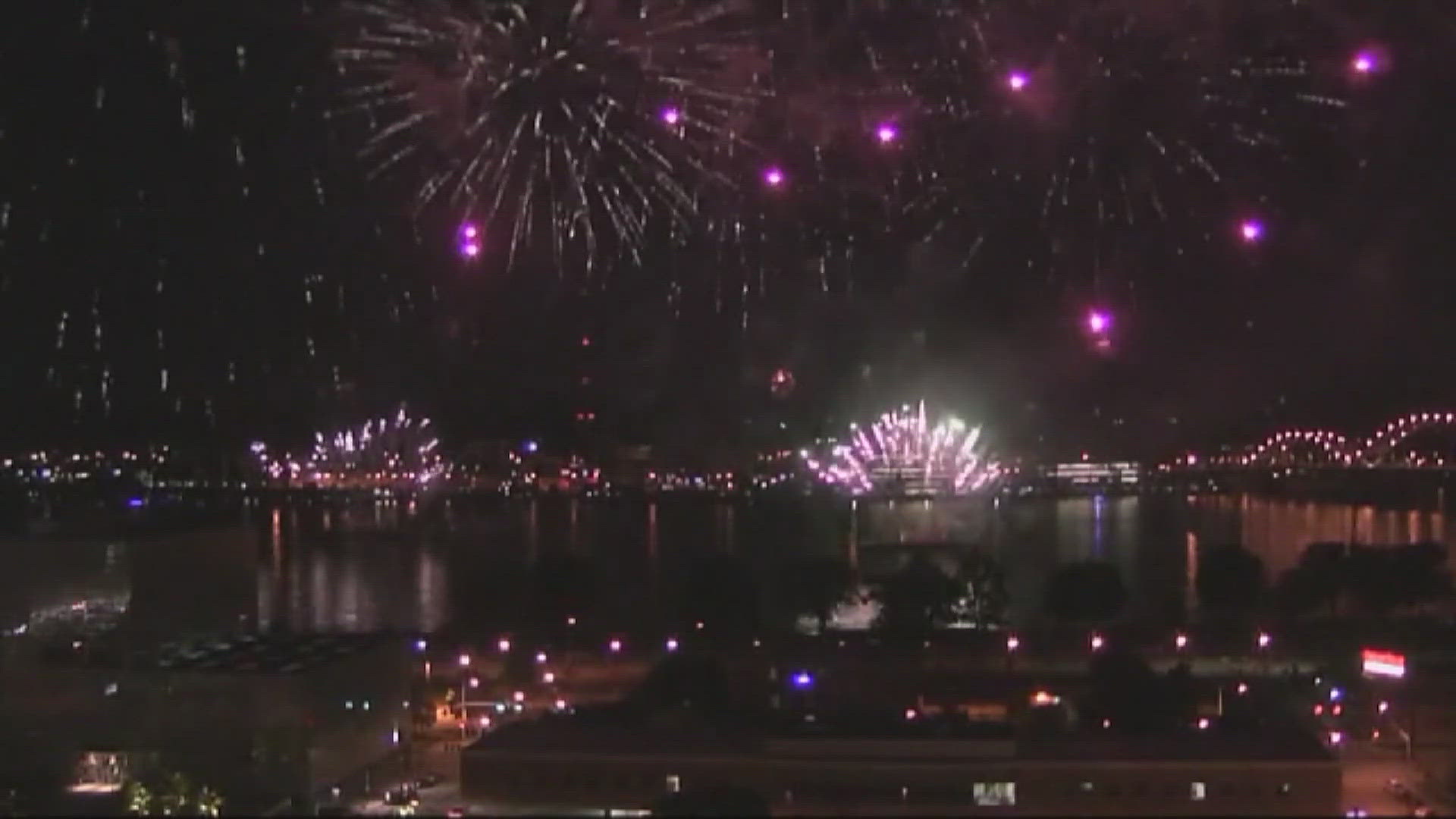 The Quad Cities region's biggest fireworks show was postponed from July 3 due to flooding on the Mississippi River.