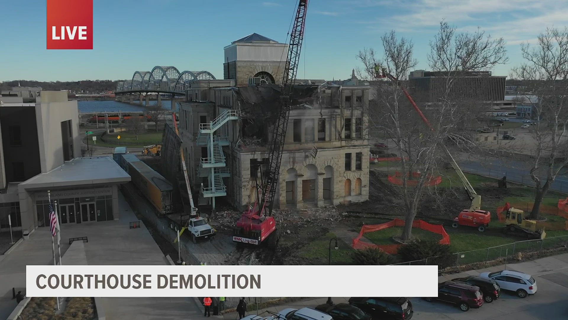 The demolition started at 7:45 Thursday morning with a swing of a wrecking ball.