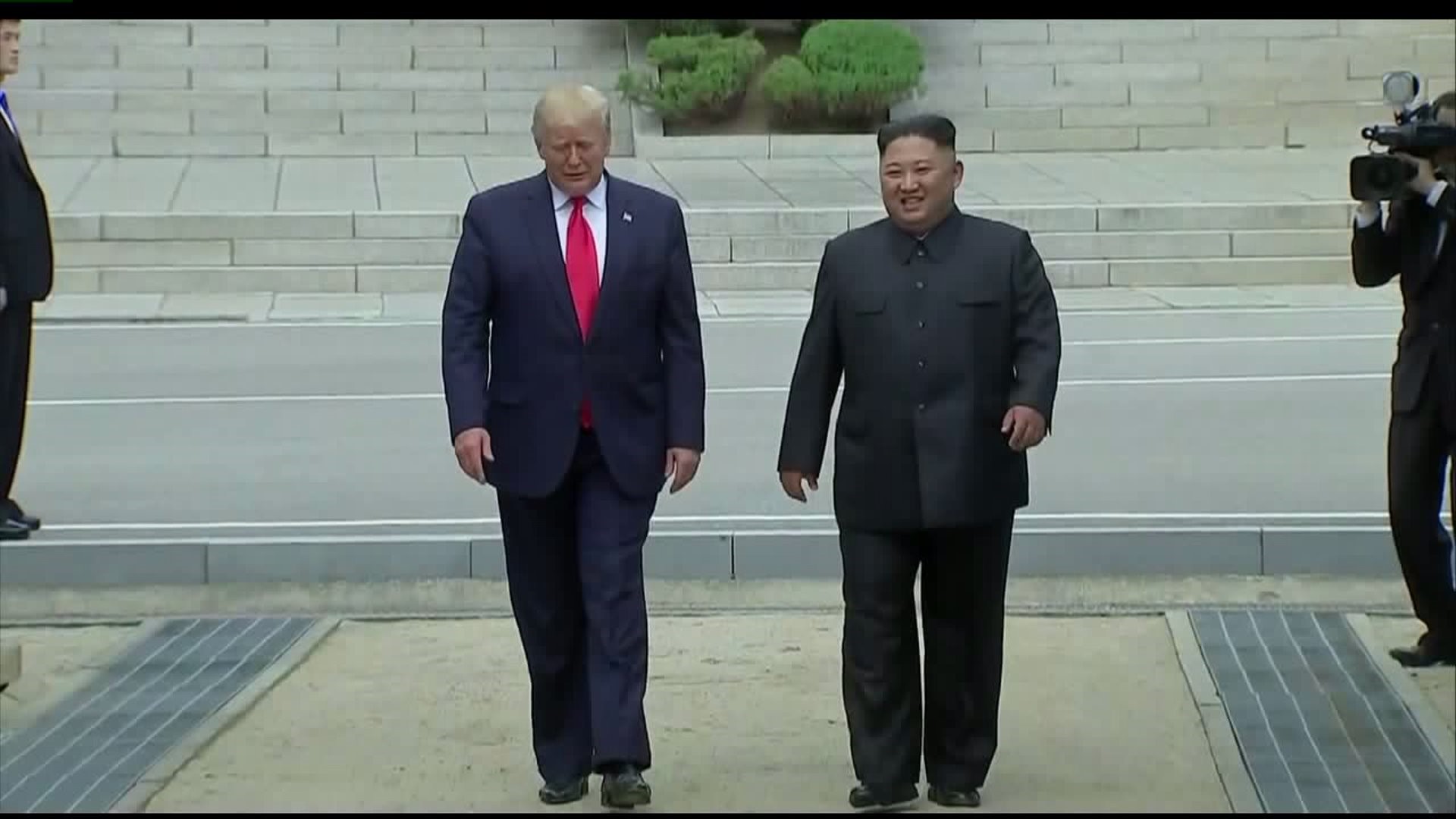 Trump becomes the first sitting US president to step in North Korea