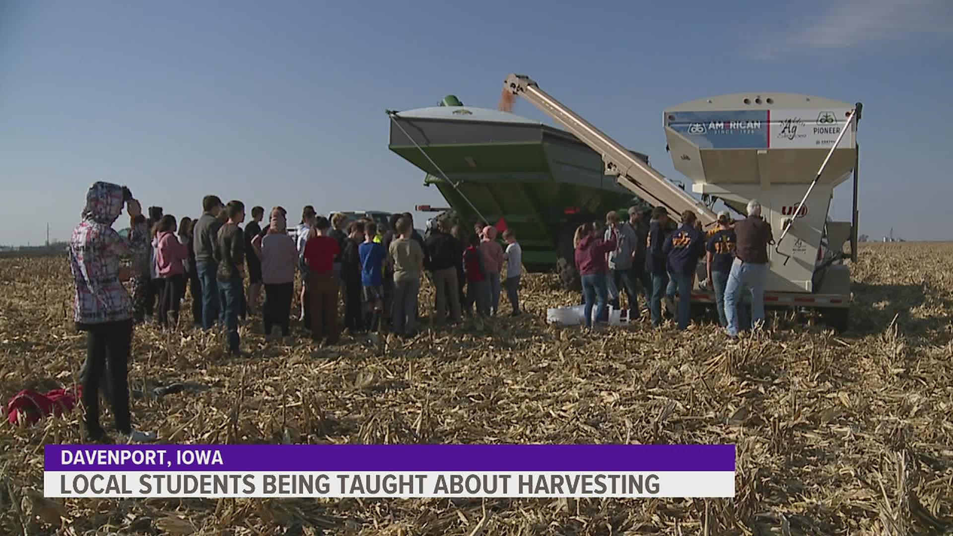 The annual event saw students from grades 7-12 learn about corn and bean harvests and watch demonstrations as some prepared to be the next generation of farmers.