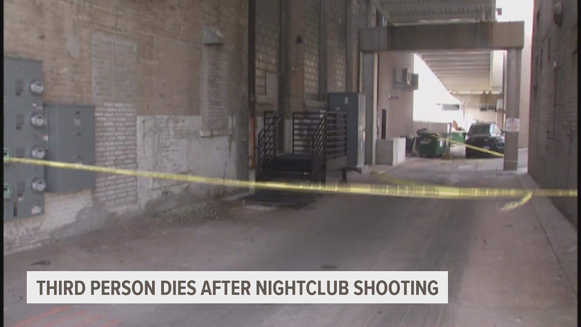 The shooting at Taboo Nightclub Lounge occurred on April 10 in Cedar Rapids.