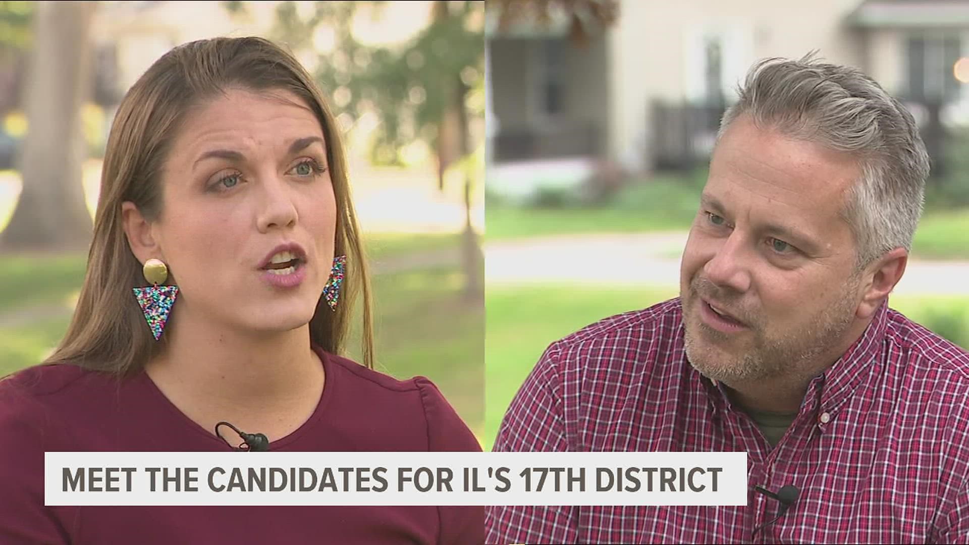 News 8's Shelby Kluver sat down with both candidates in the 17th District Representative race in a pair of interviews showing off their policy ideas.