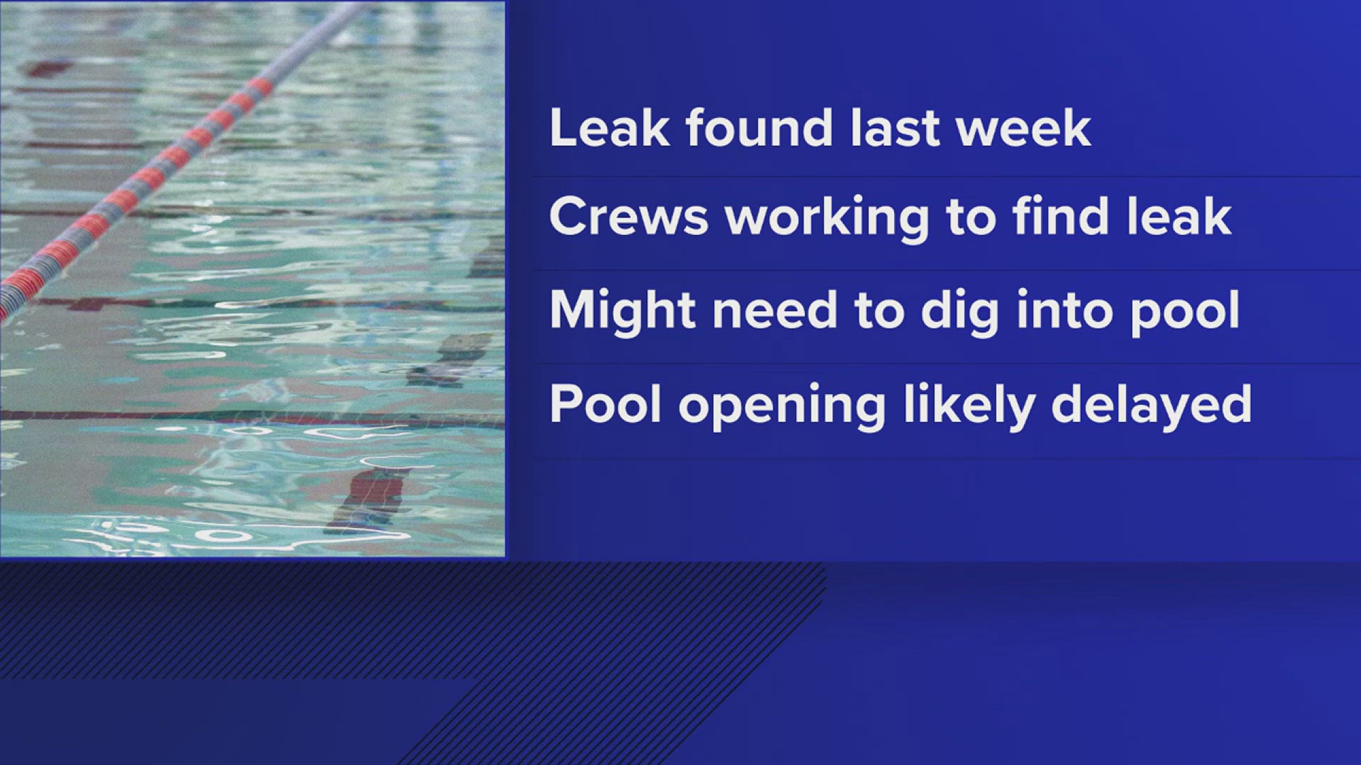 The originally scheduled June 7 opening day for West Burlington's swimming pool is under threat.