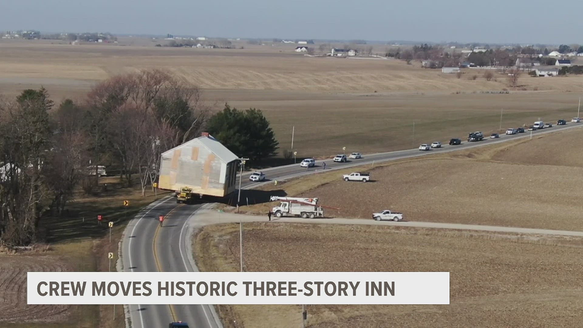 The Beers and St. John Company Coach Inn was driven to West Liberty's Heritage Park on Monday morning