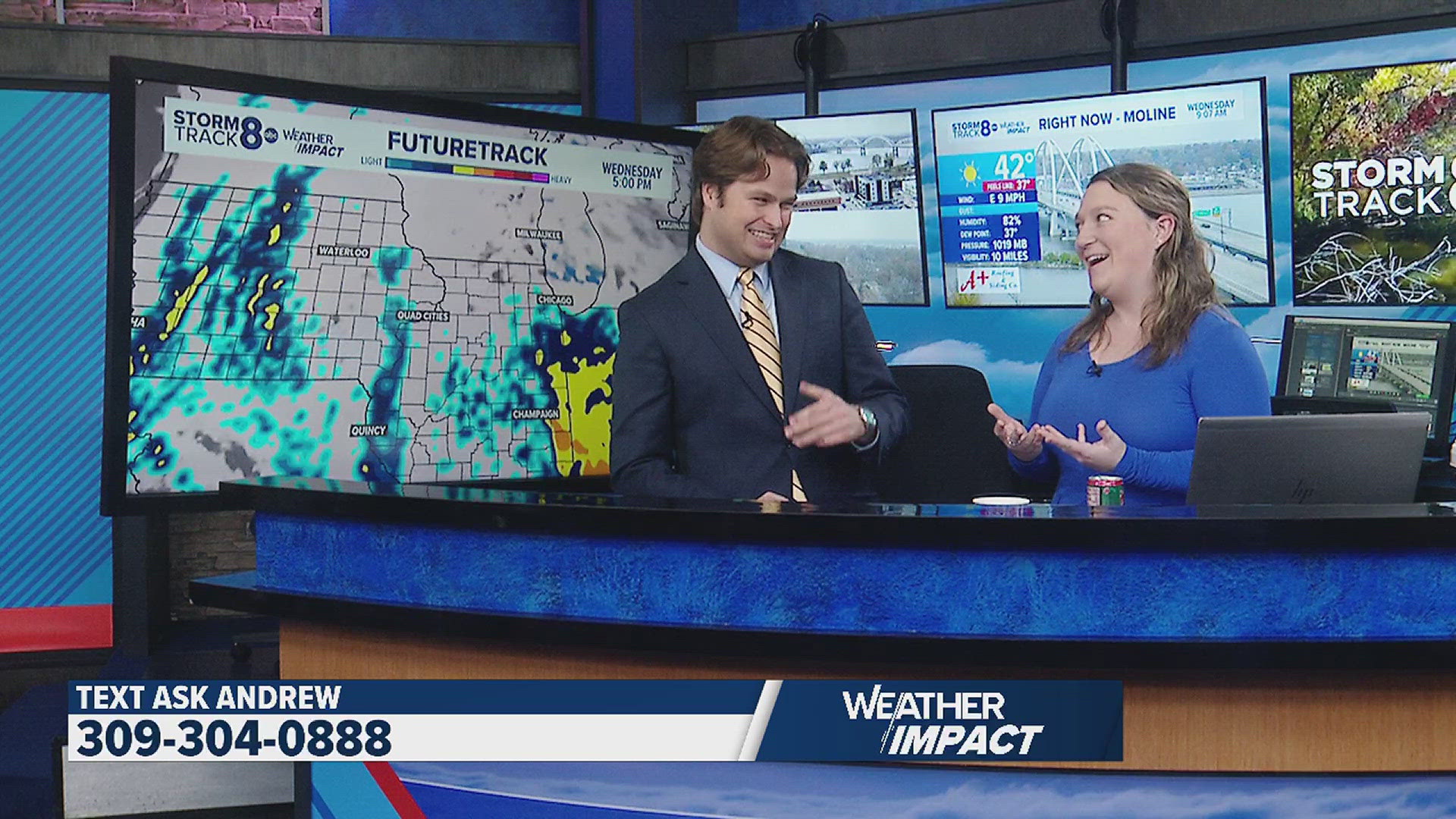 The Storm Track 8 team of meteorologists is taking Ask Andrew Live every Wednesday from 9-9:30 a.m. Send in your questions now at 309-304-0888.