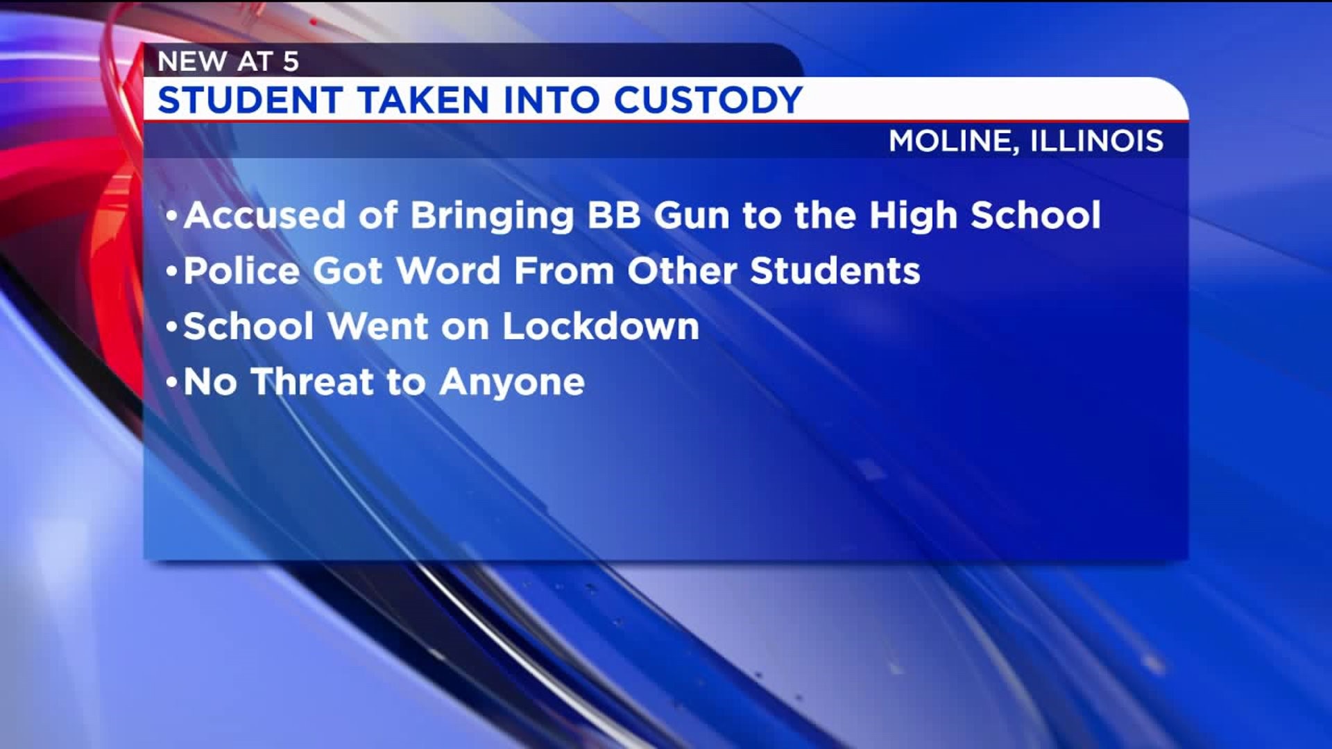 Moline student with BB gun taken into custody