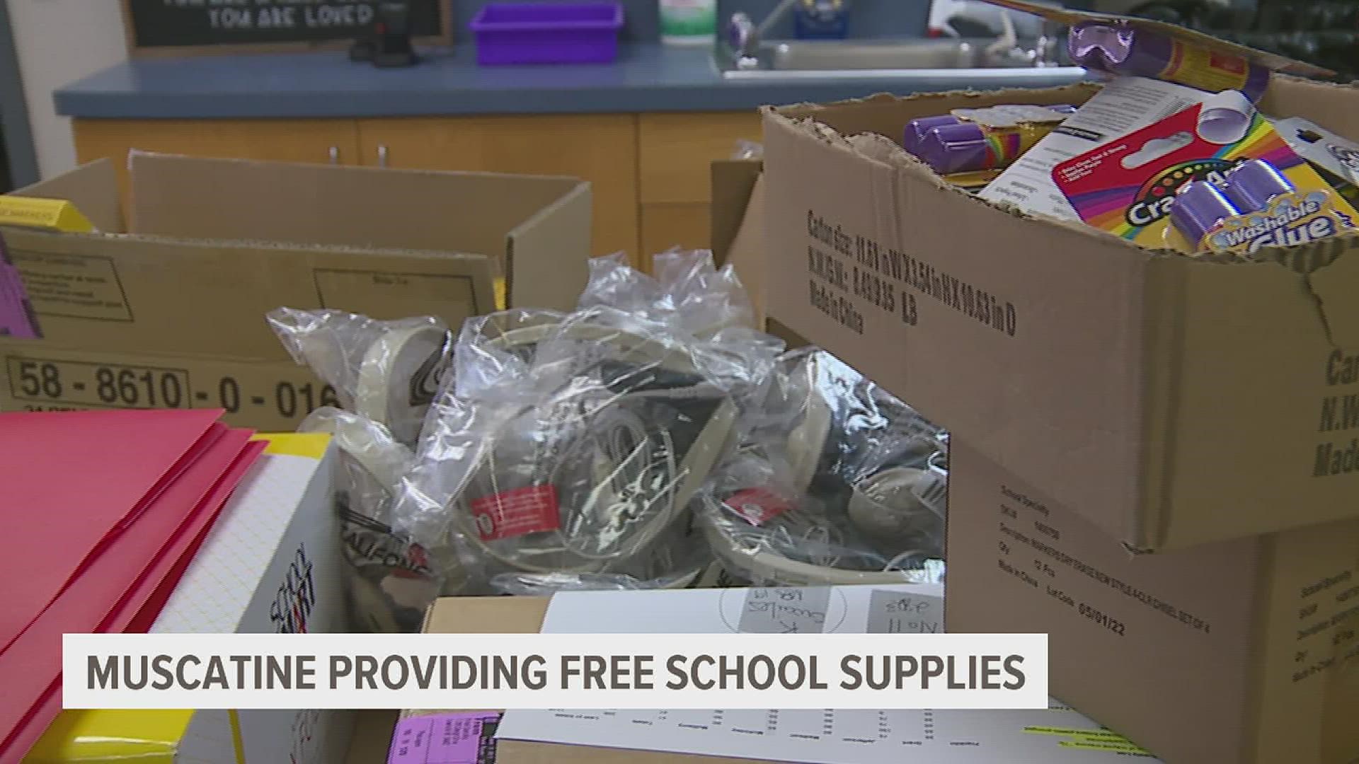 This is the fourth year the school district is distributing free school supplies to students.