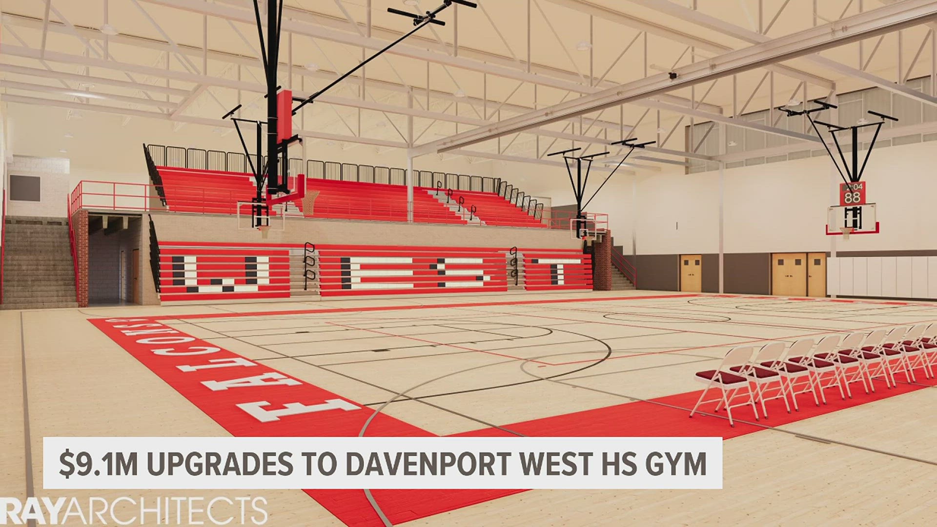 The improvements will bring new weight, fitness and wrestling rooms; new basketball and volleyball courts; and a new gym with seats for 500 spectators.