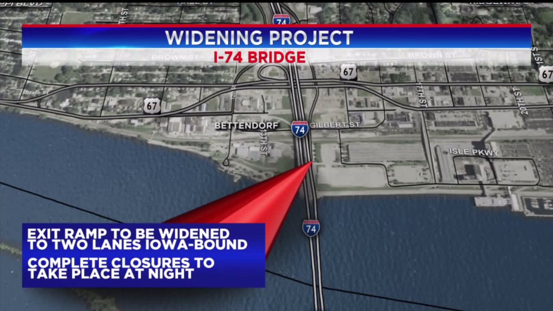 Widening project will close I-74 Bridge intermittently
