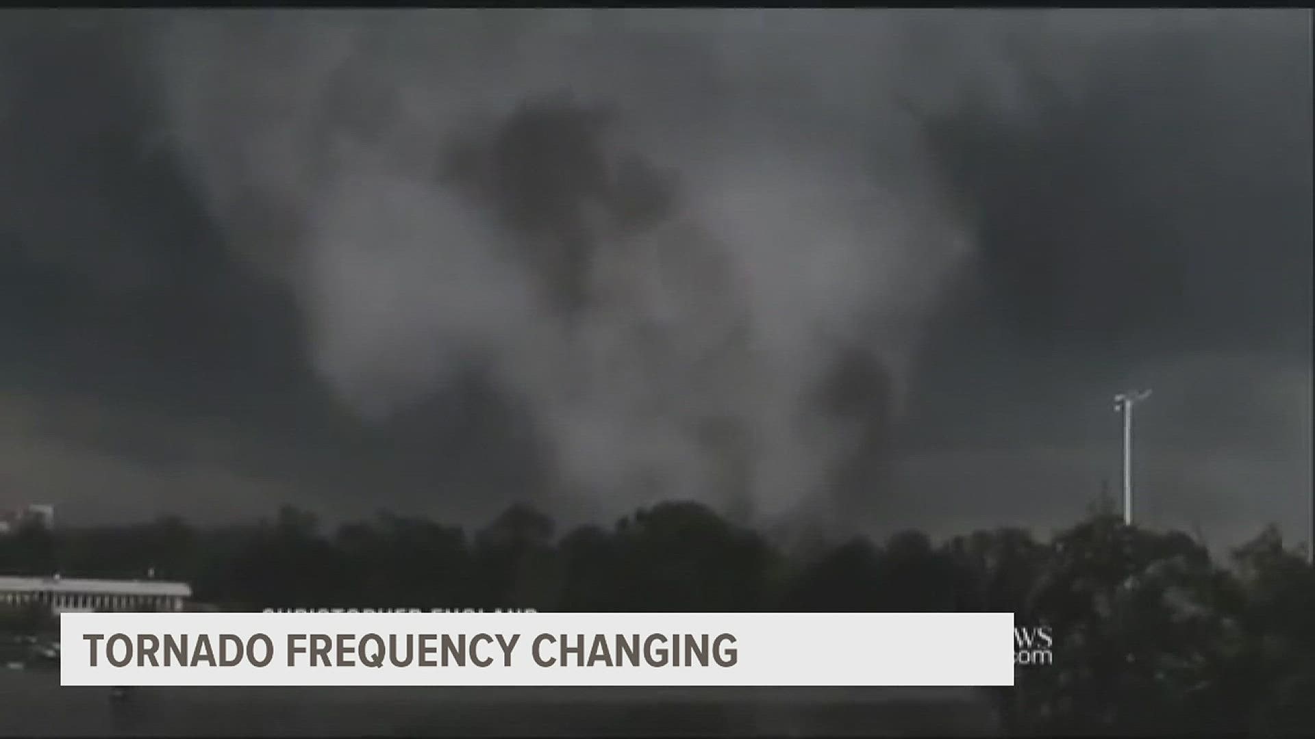 Some climate modeling data is behind the frequent changing of tornadoes.