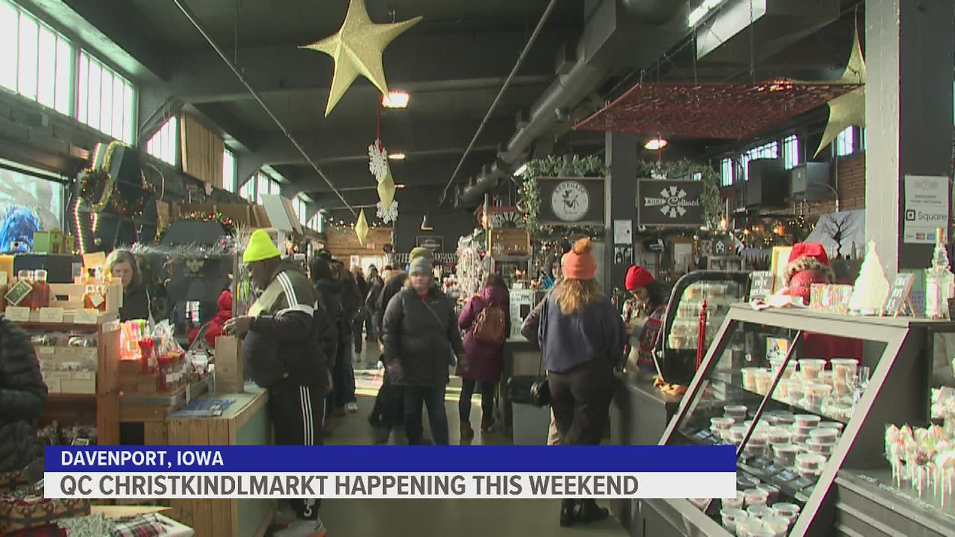 Over 60 vendors came to Davenport's Freight House Farmers Market for the fifth annual chriskindlmarket. Food, jewelry and wine were just a few products on display.