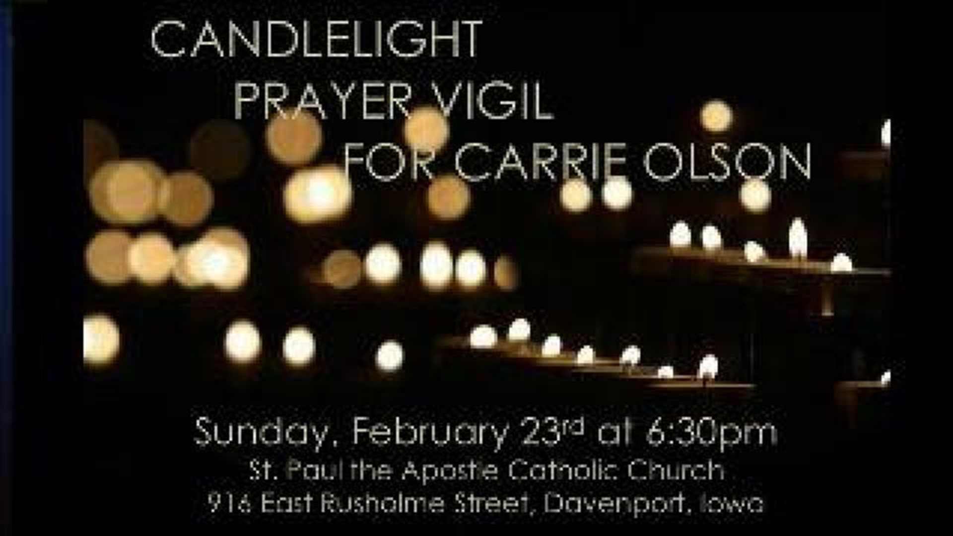 Vigil Planned For Carrie Olson