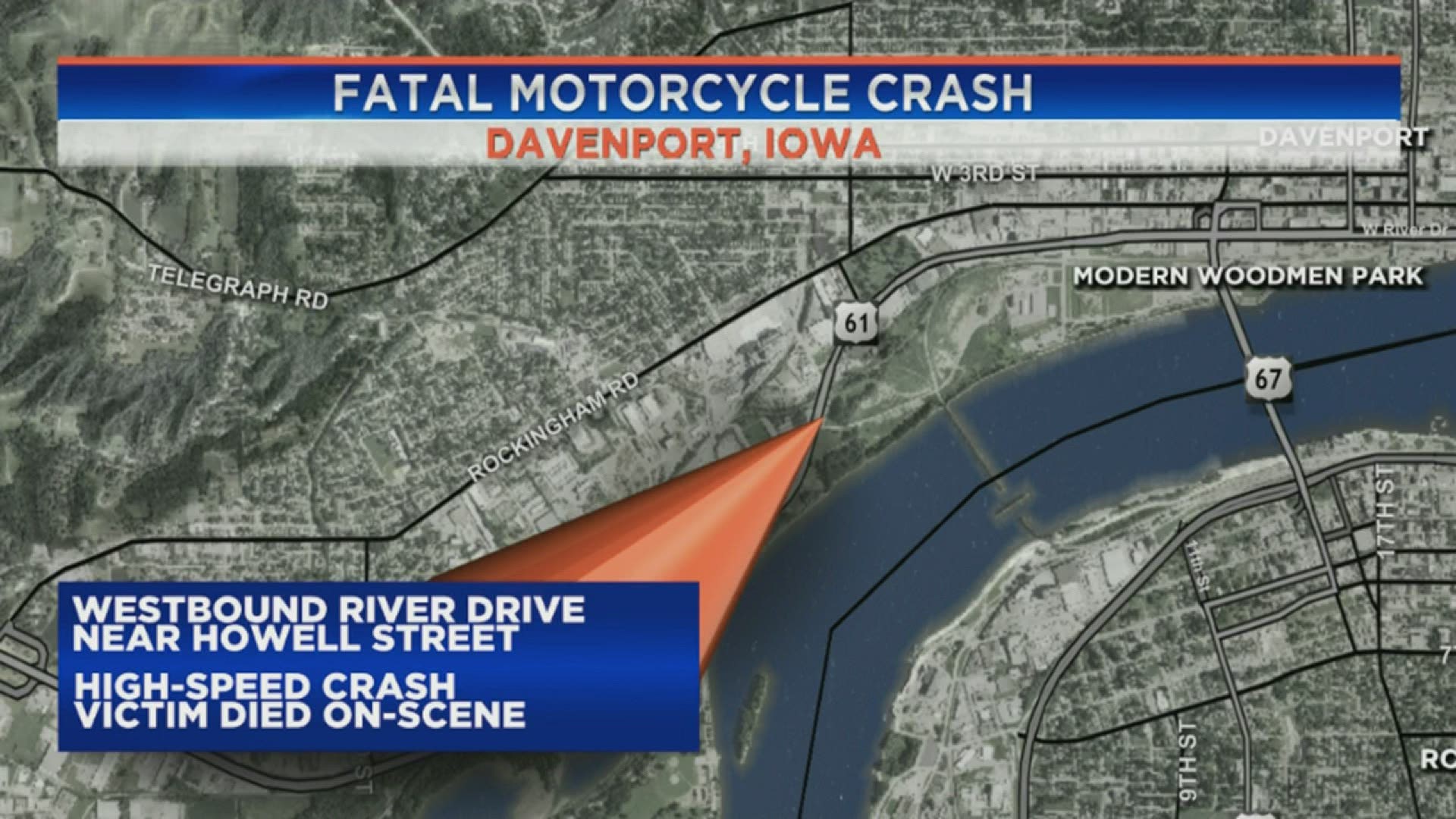 The rider reportedly lost control of the bike and was thrown off at high speeds.
