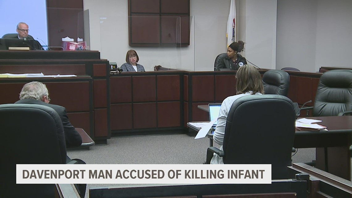 WATCH: Davenport man accused of shaking, killing infant daughter pleads not guilty