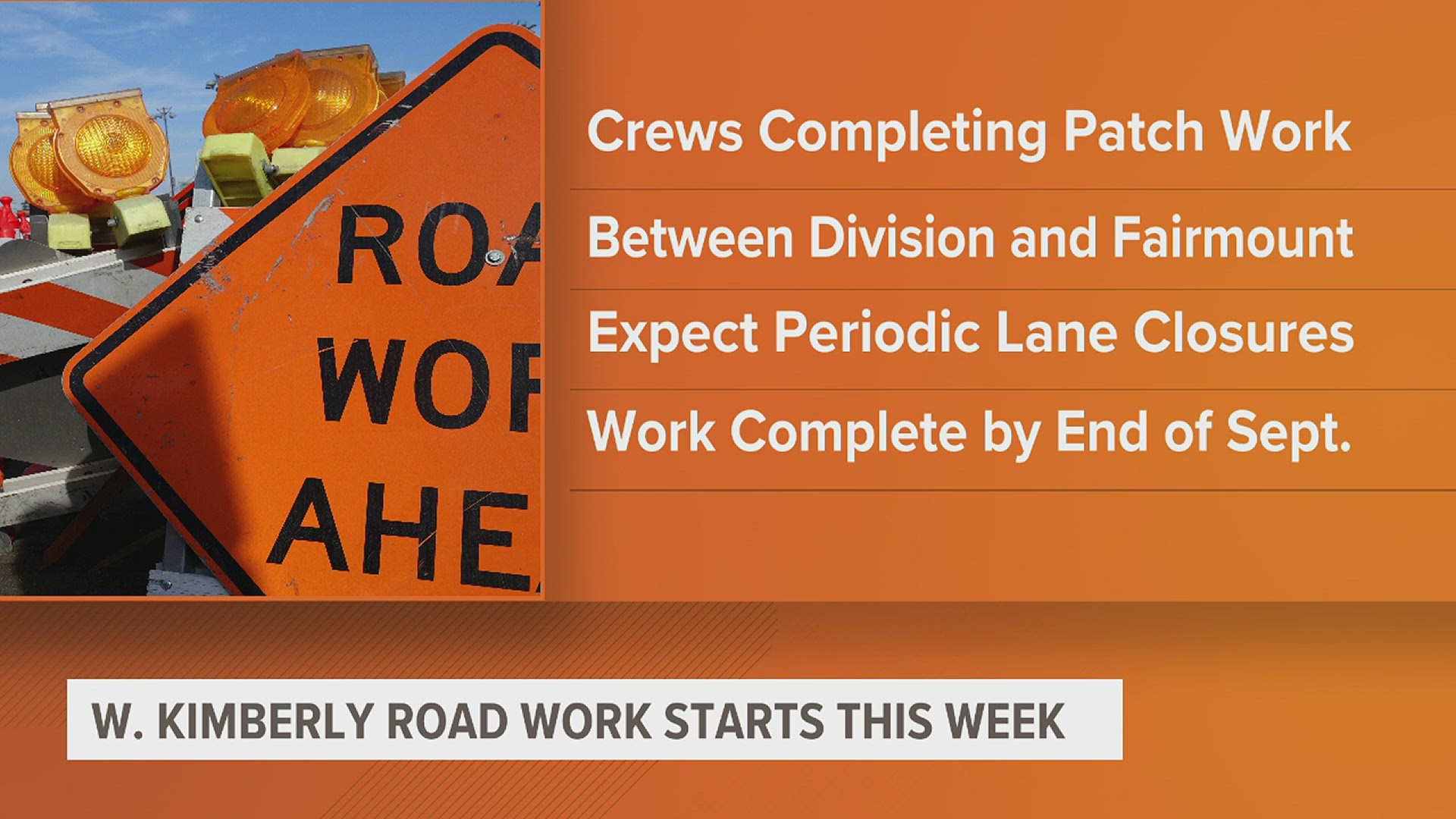 Sections of Kimberly Road, Locust St. and Central Park Ave. will be closed in Davenport for road repairs. Bettendorf also closing Forest Grove Road for construction.