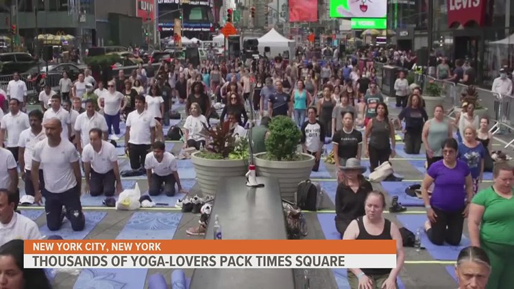 TRENDING: Serena Williams returns to the court, robot bartender, yoga in Times Square