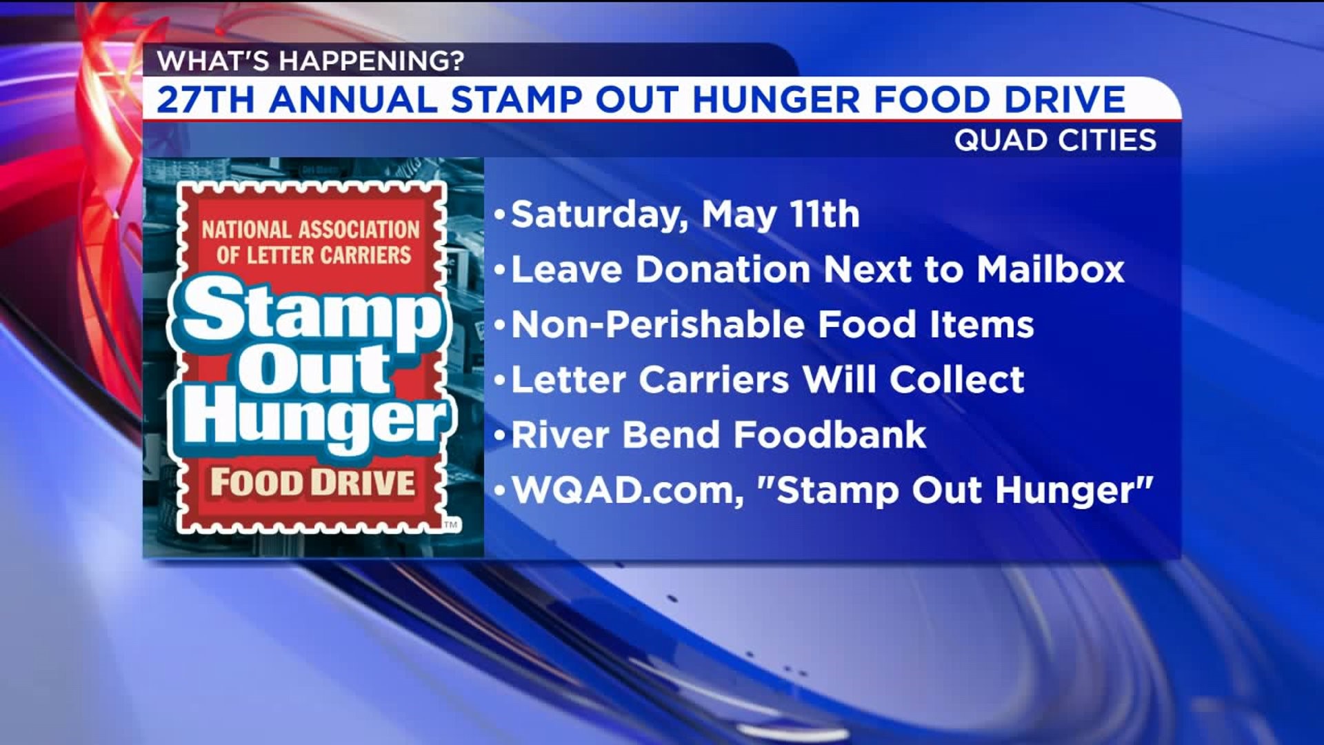 27th Annual Stamp Out Hunger Food Drive