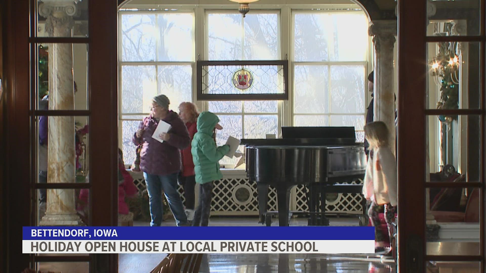 Bettendorf's Rivermont Collegiate School held its holiday open house at the Joseph Bettendorf Mansion. Visitors took self-guided tours of the property.