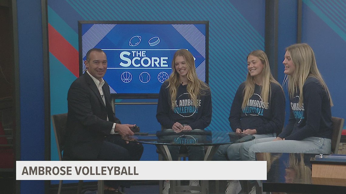 The Score Sunday ST. Ambrose Volleyball Interview
