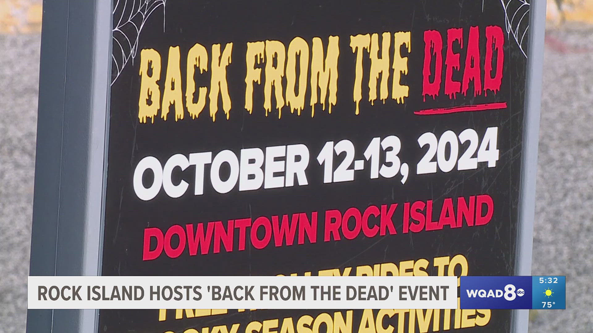 The spooky-themed event took place on Saturday, with more festivities scheduled for Sunday. Note: This video originally aired on Saturday, Oct. 12.