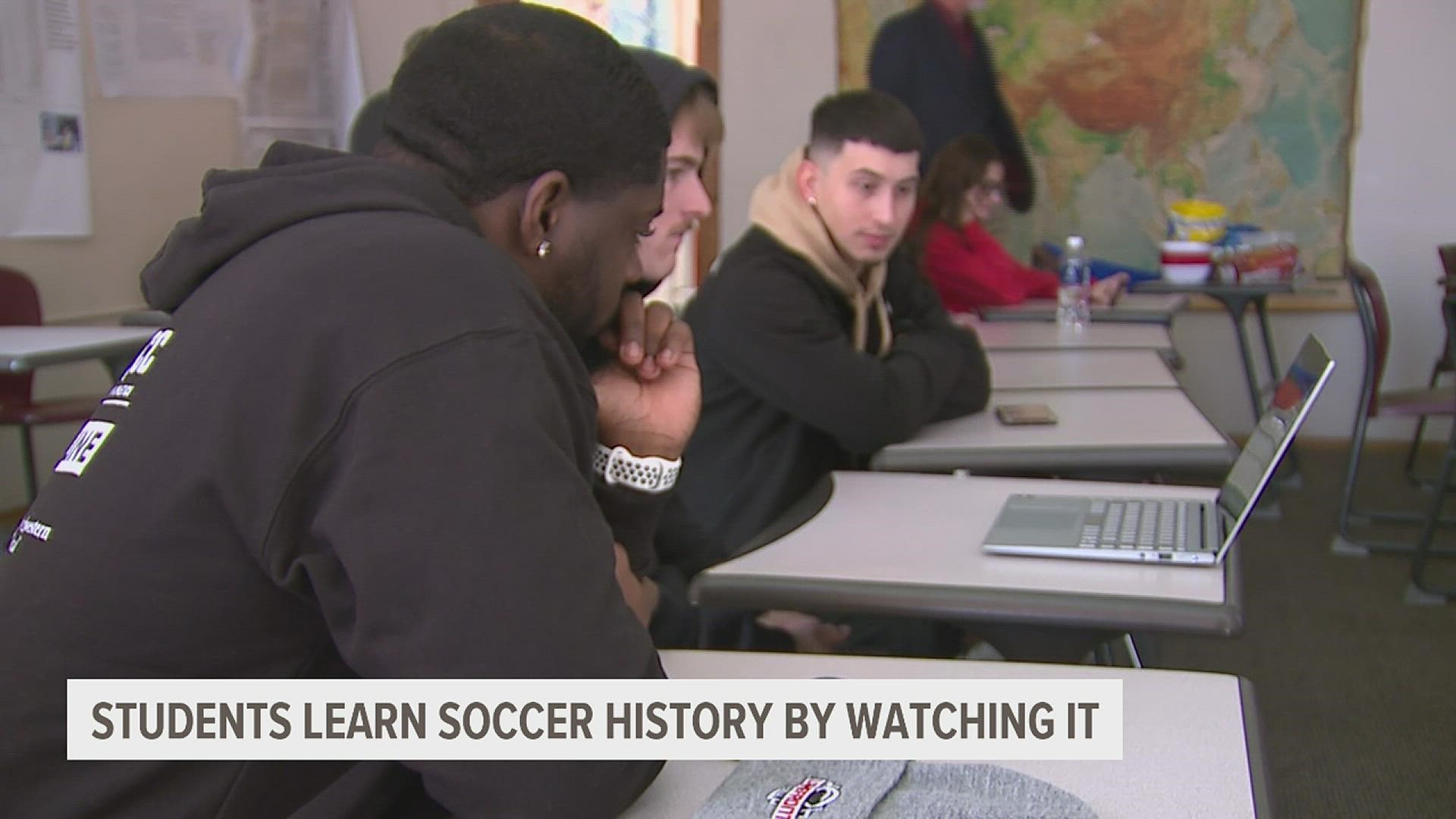 This is the first time that both the World Cup and the Anthropology of Soccer class have been held at the same time.