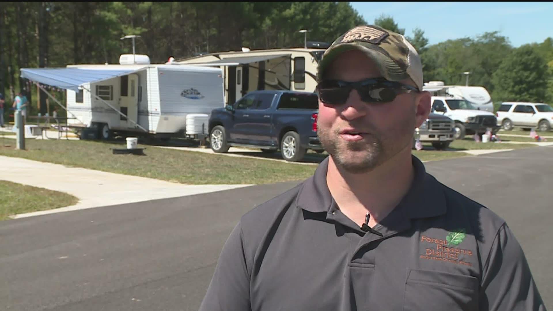 RV sales are up and the Loud Thunder forest preserve has a new campground open.