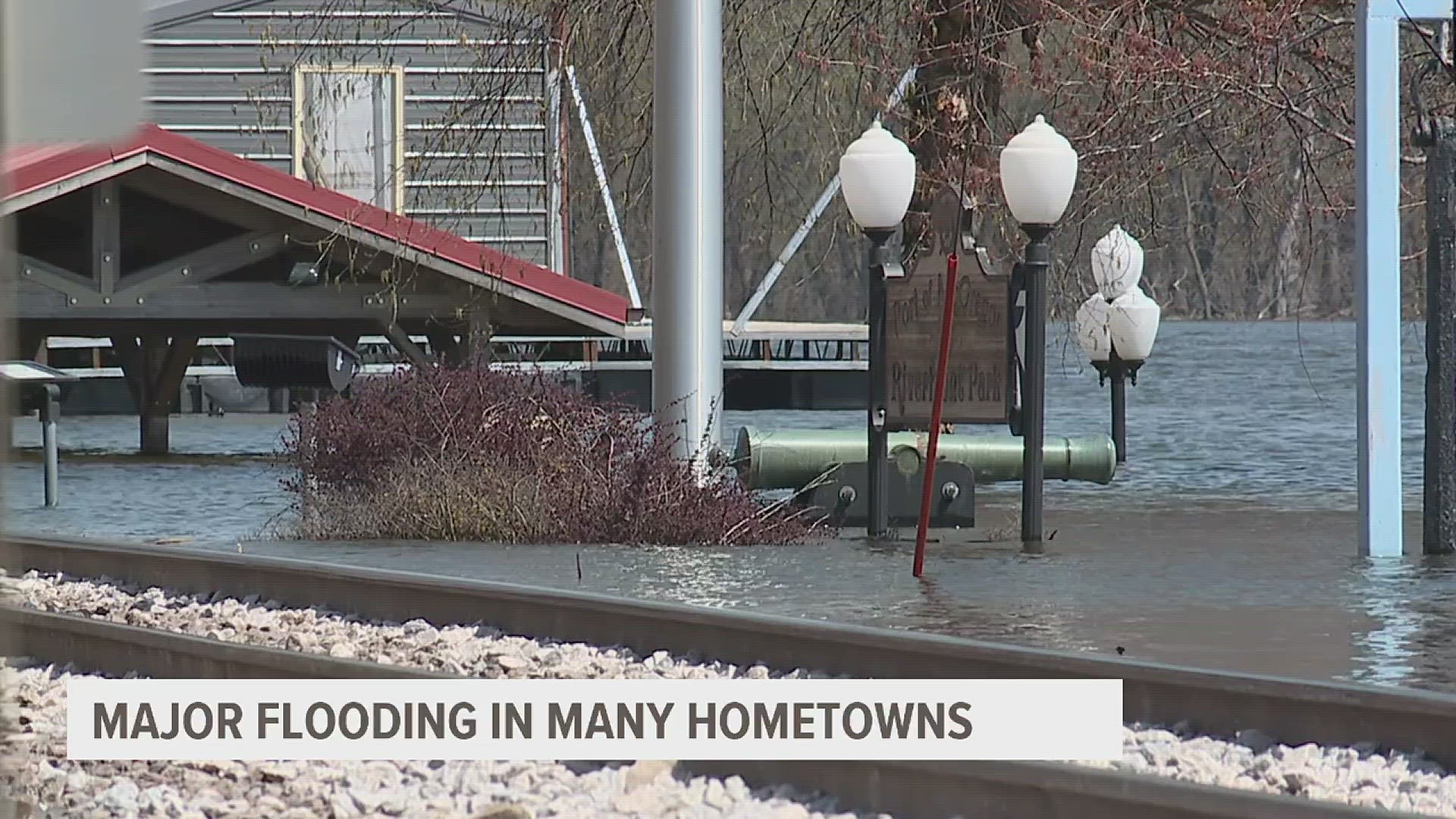 Floodwaters are creeping into McGregor as they may crest on Friday. The river has also overtaken Sunset Park in Rock Island and River Dr. in Moline.